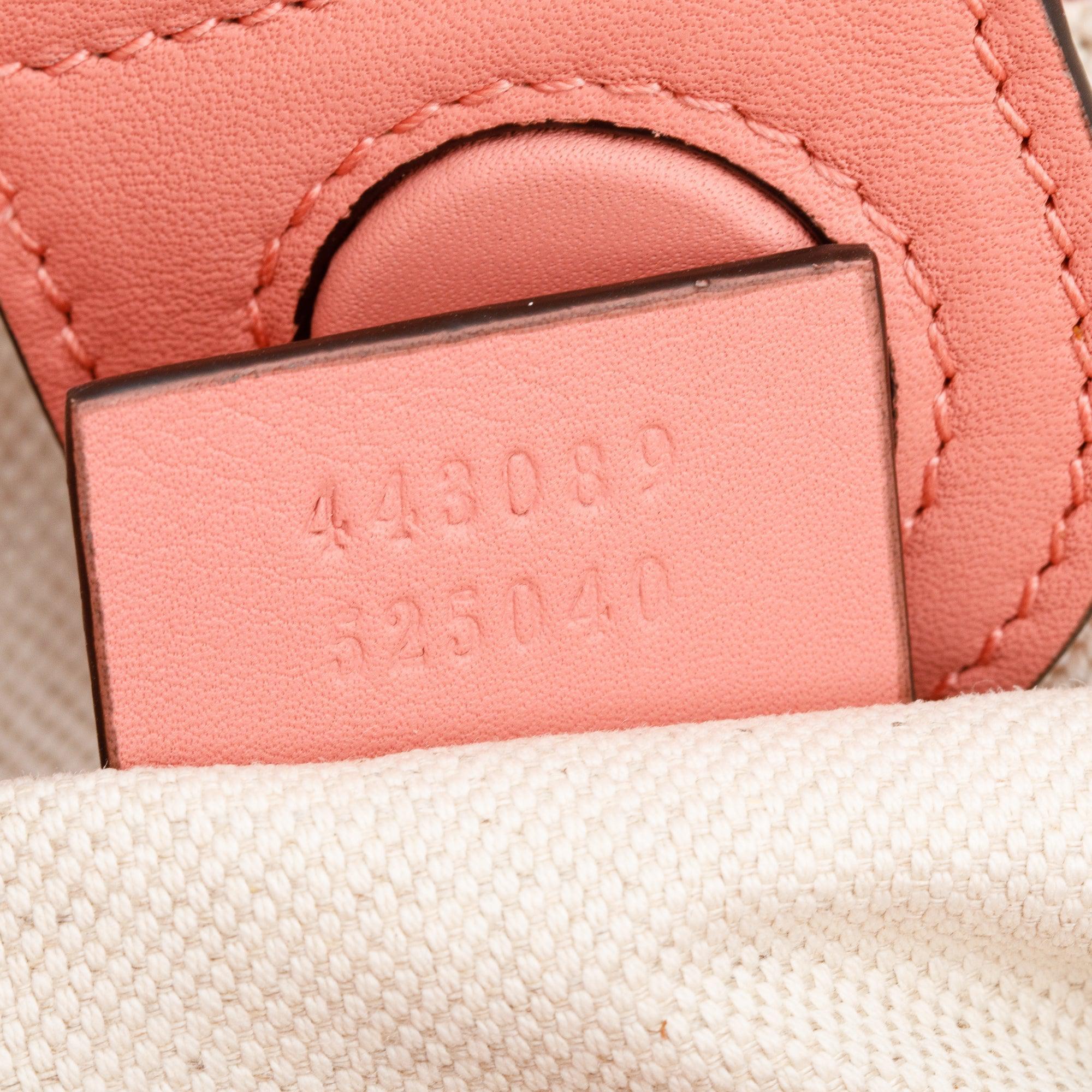 Gucci Pink Leather GG Ribbon Tote