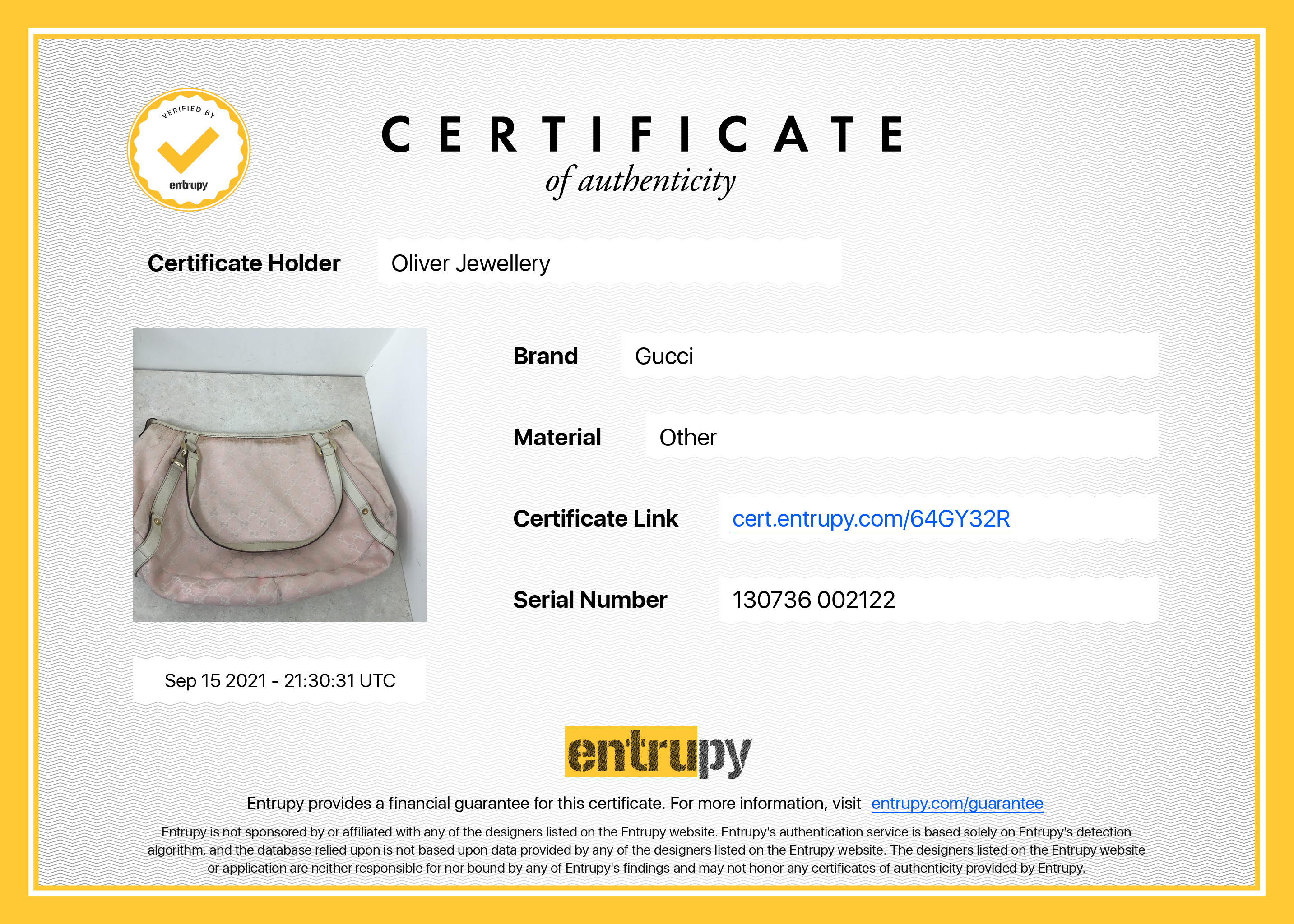 Gucci Pink Medium GG Canvas Abbey Shoulder Bag