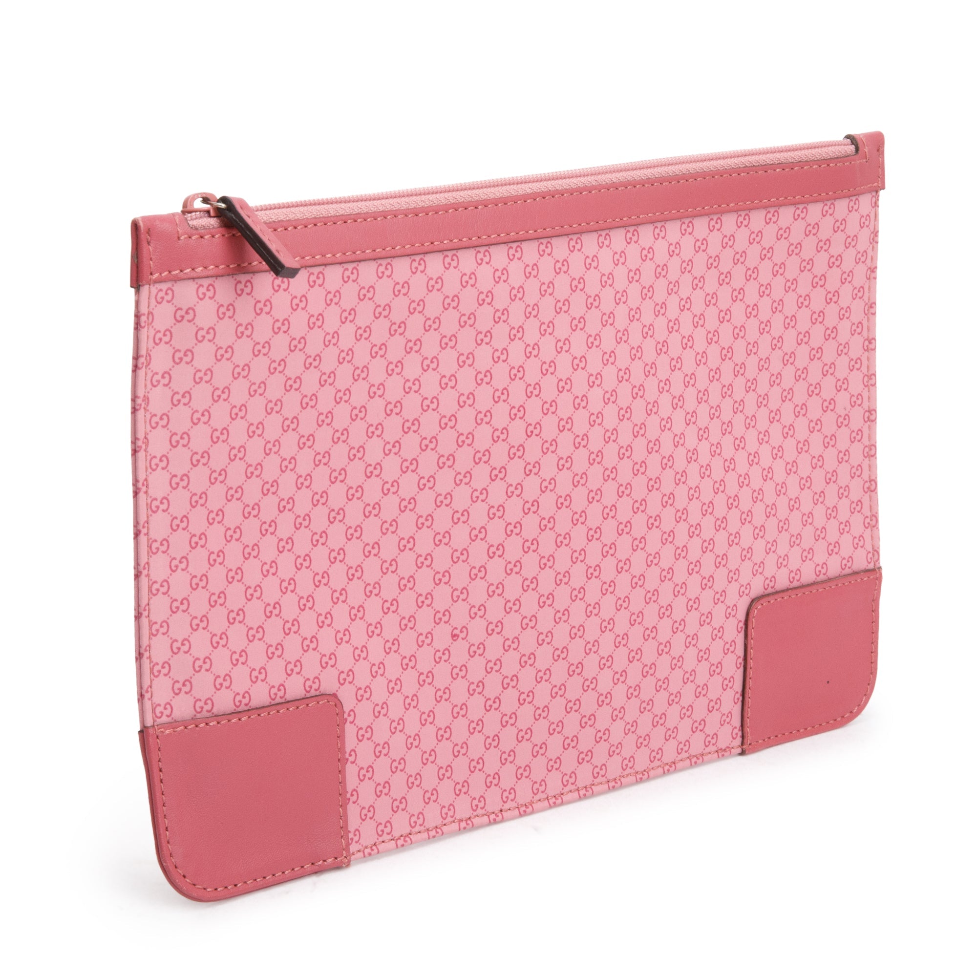 Gucci Pink Micro GG Canvas Clutch