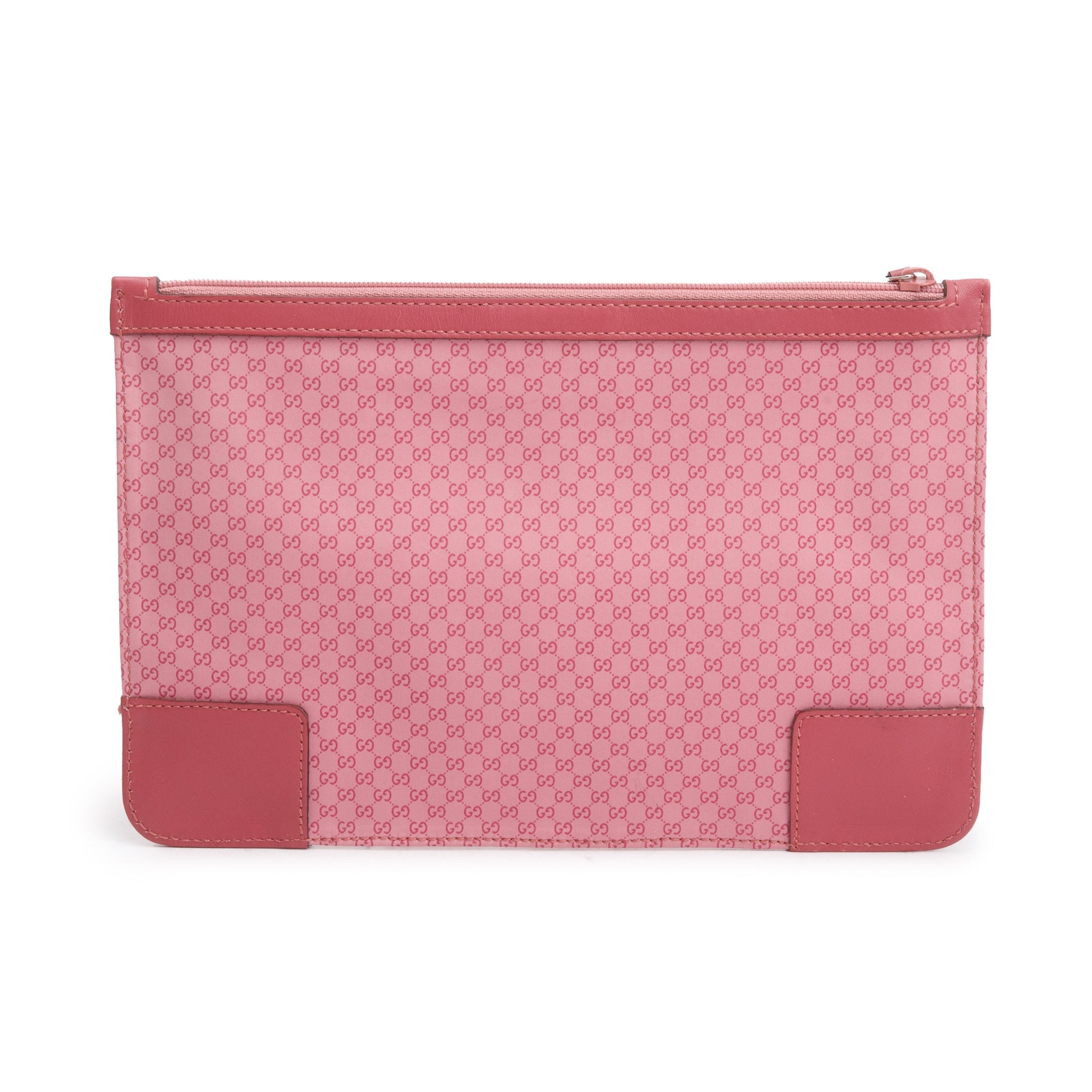 Gucci Pink Micro GG Canvas Clutch
