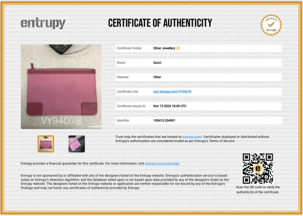 Gucci Pink Micro GG Canvas Clutch