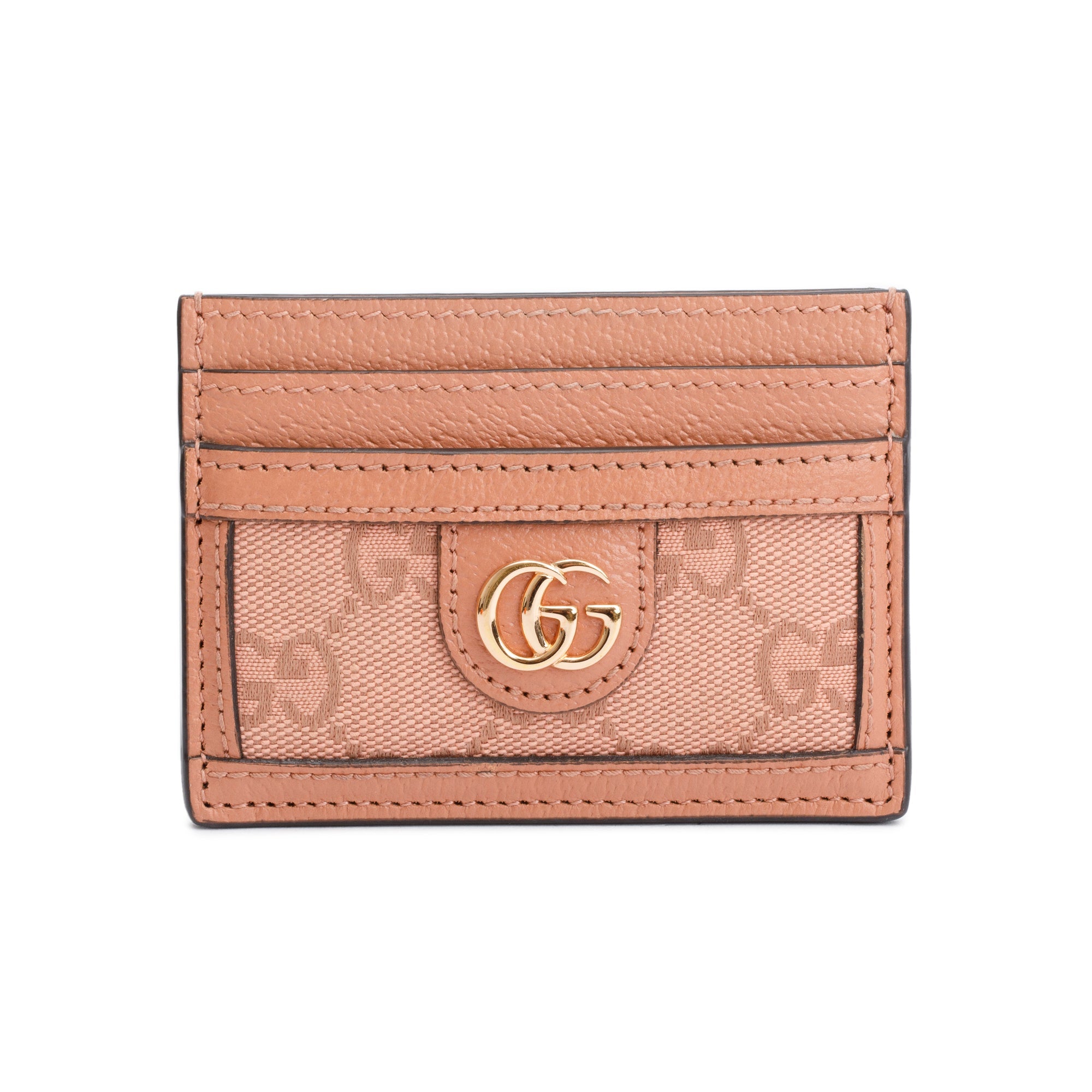 Gucci Pink Ophidia GG Supreme Card Case w/ Box