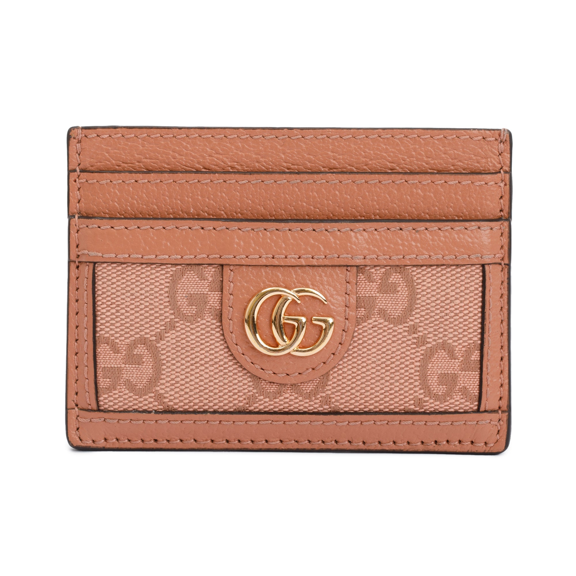 Gucci Pink Ophidia GG Supreme Card Case