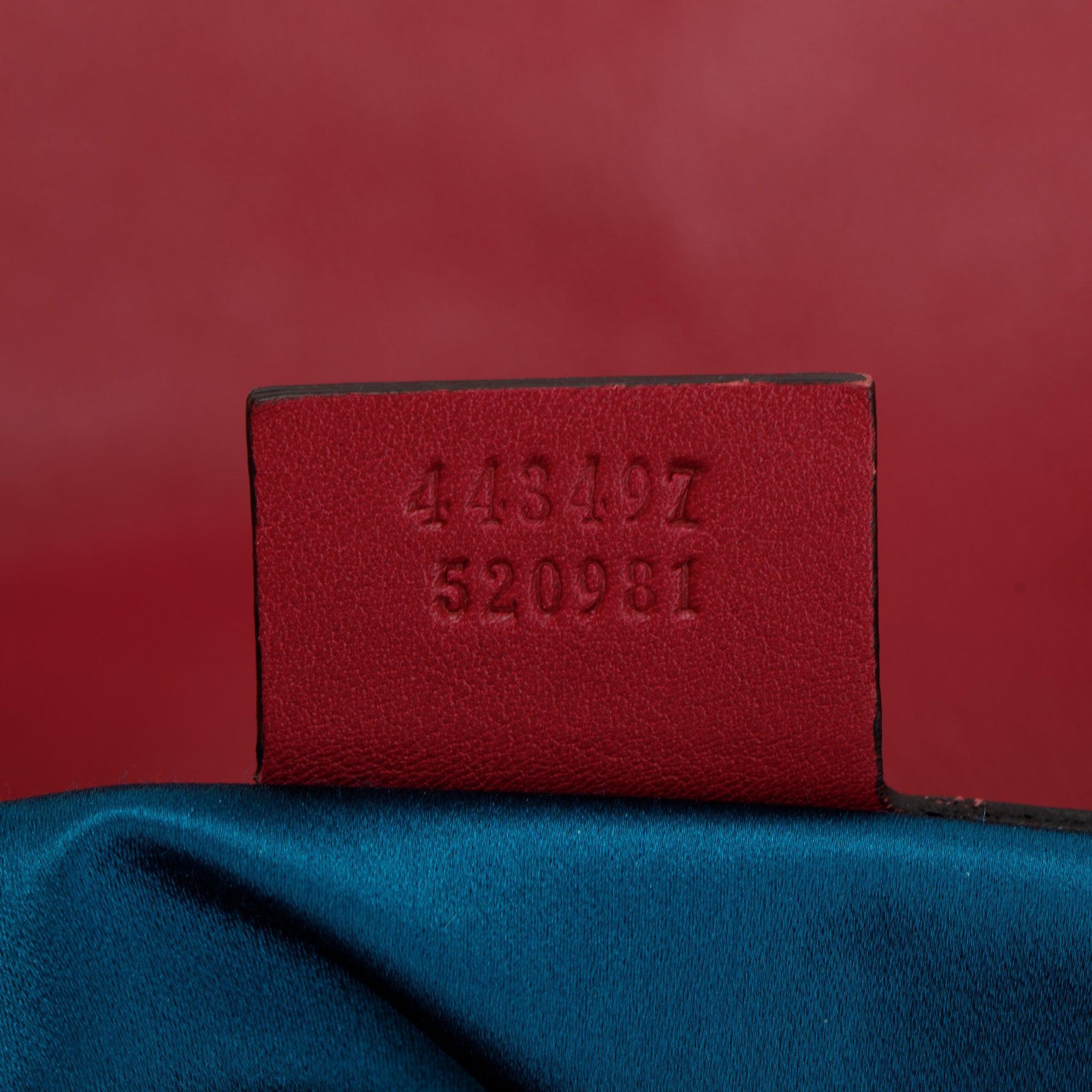 Gucci Pink Velvet Matelasse GG Marmont Small Shoulder Bag