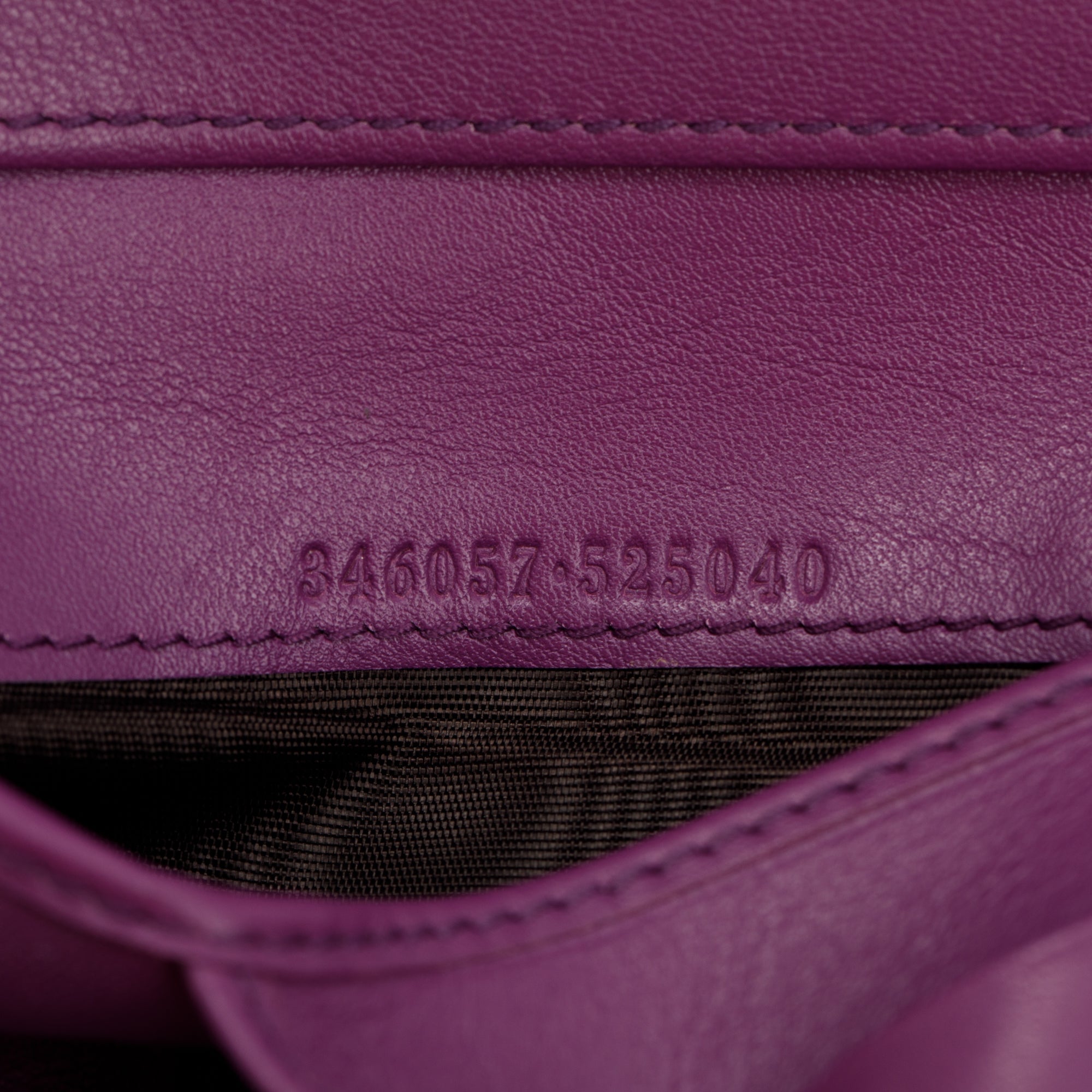 Gucci Purple Signature Leather Compact Flap Wallet w/ Box