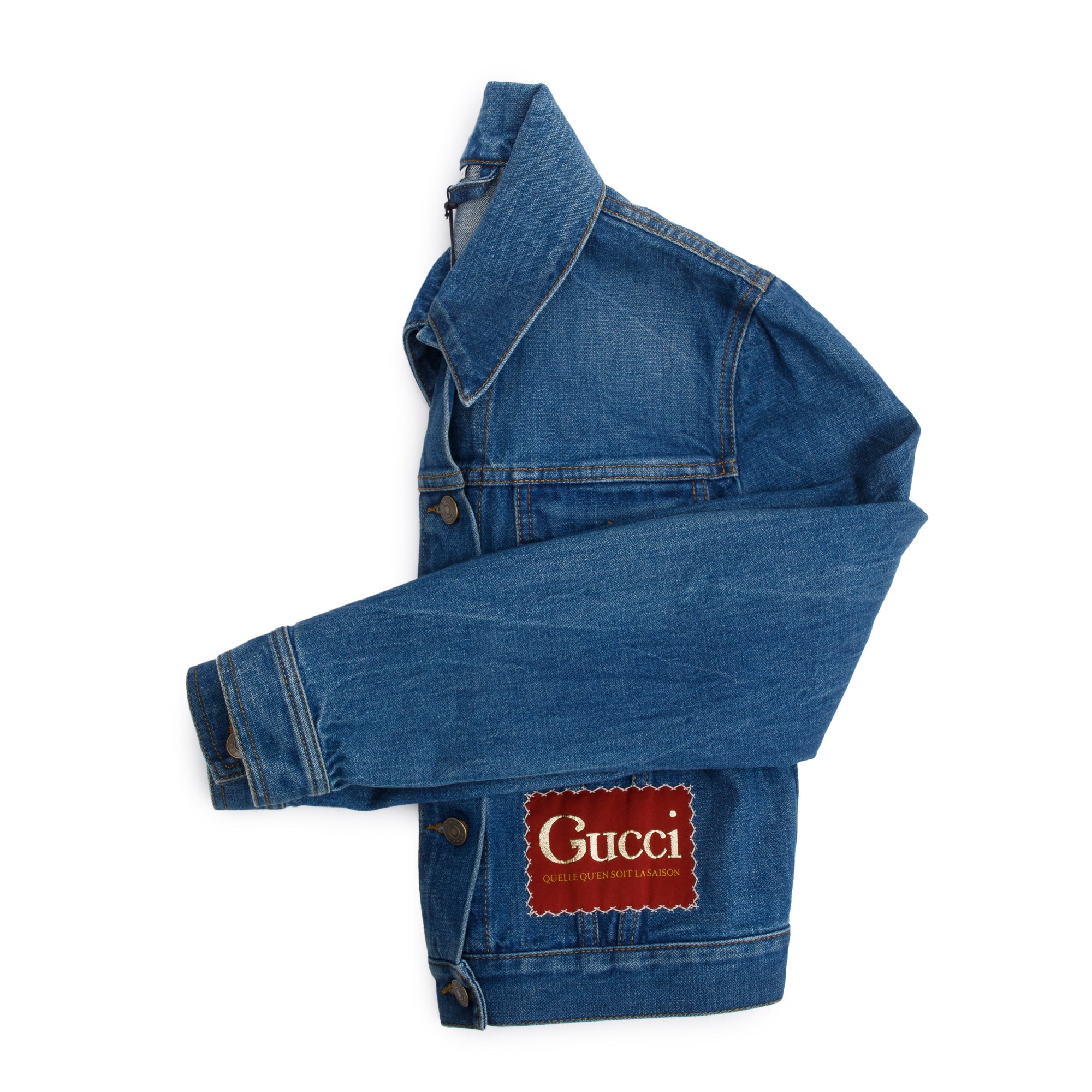 Gucci 'Quelle Qu'En Soit La Saison' Blue Denim Jacket, Size 38