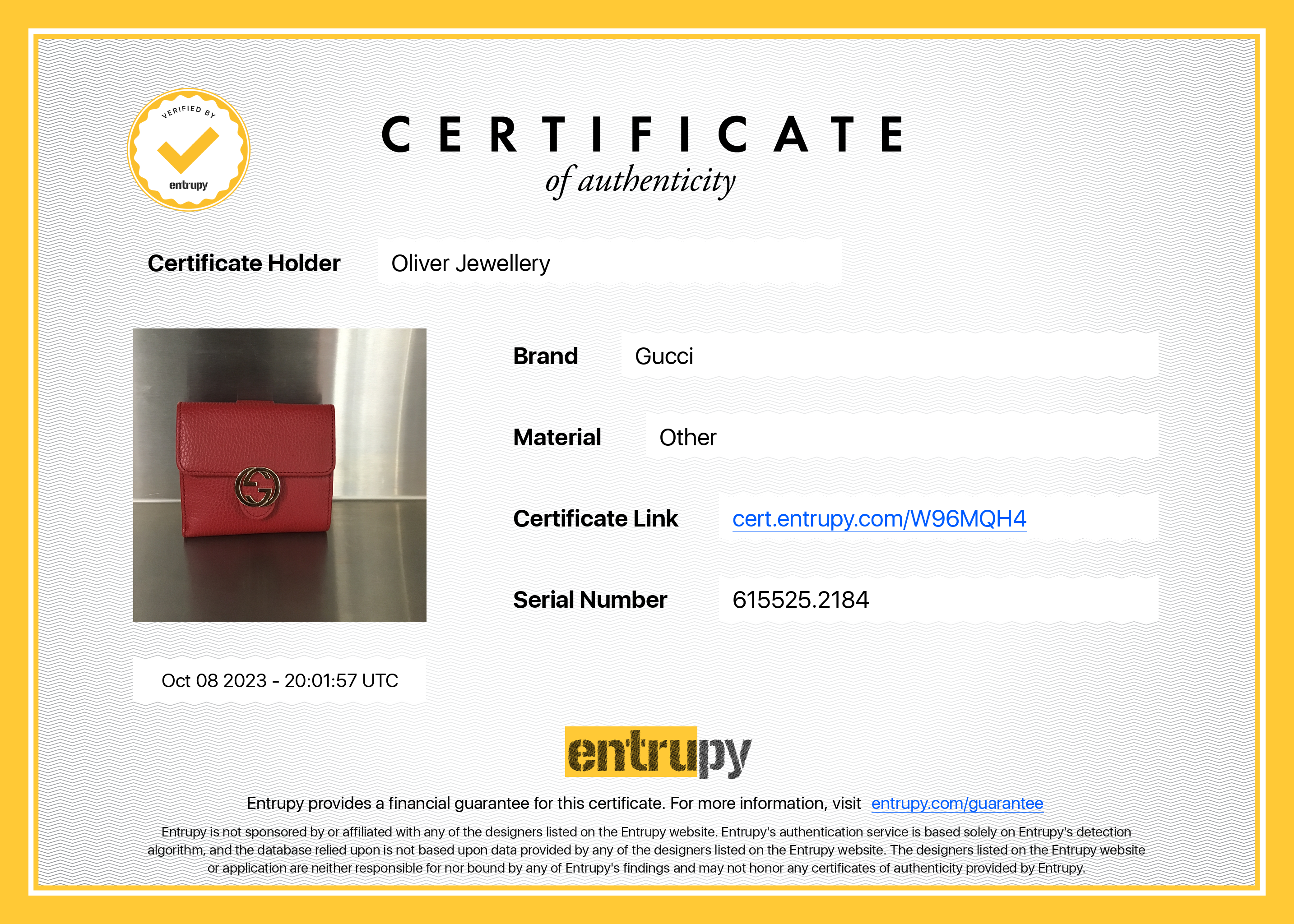 Gucci Red Calfskin Leather Interlocking G Logo Dollar French Wallet w/ Box