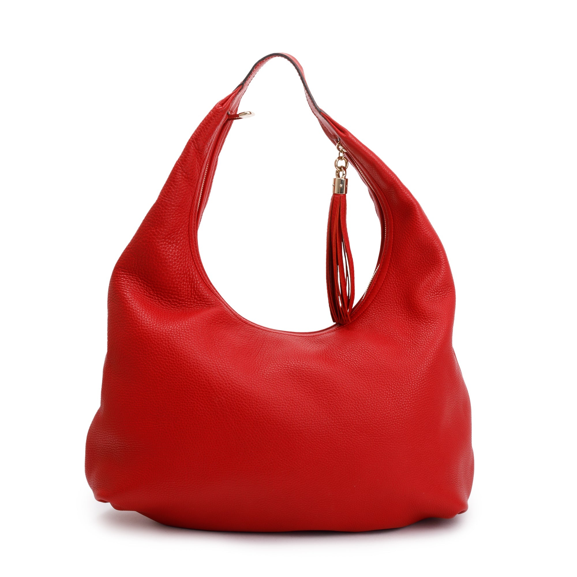 Gucci Red Calfskin Leather Large Soho Hobo Bag