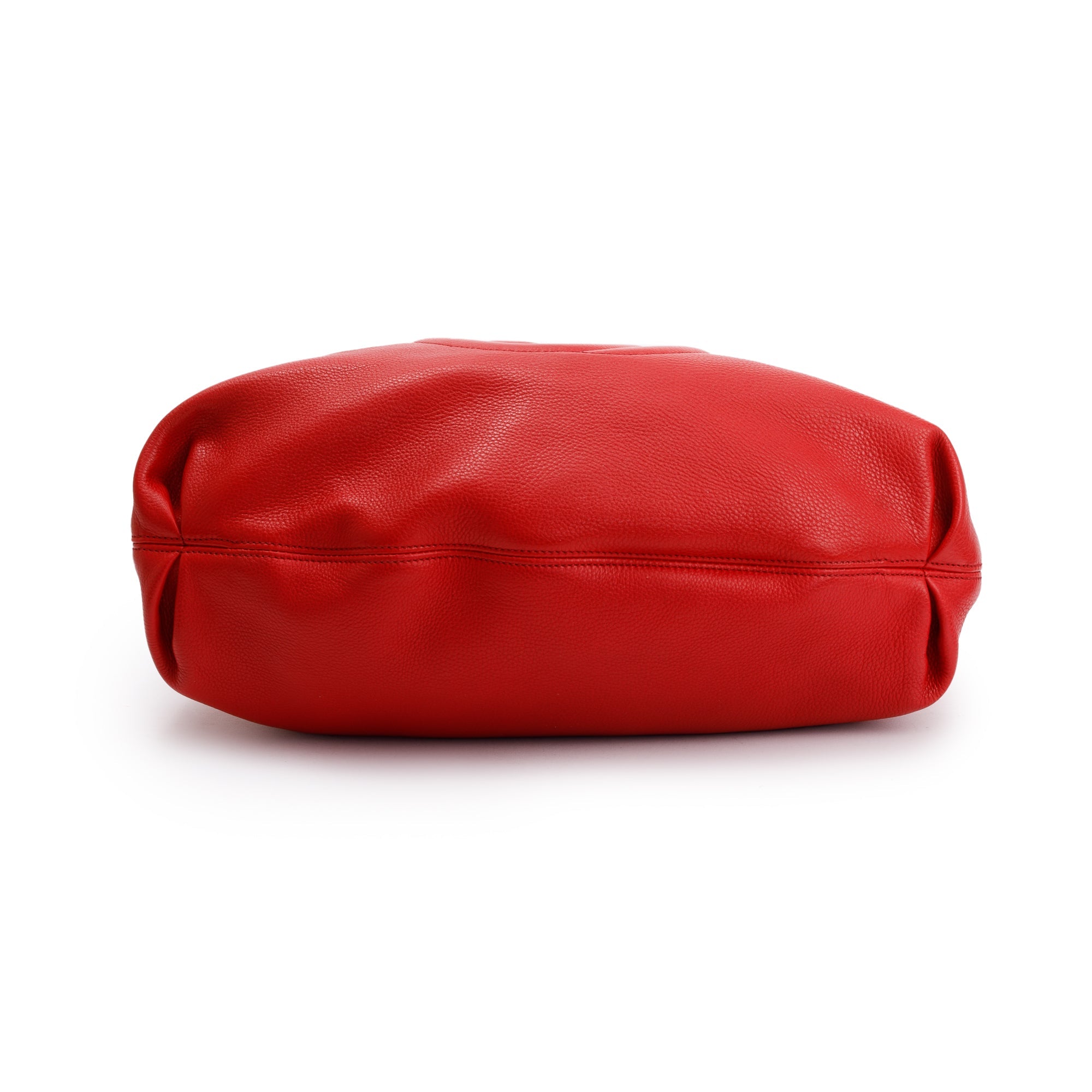 Gucci Red Calfskin Leather Large Soho Hobo Bag