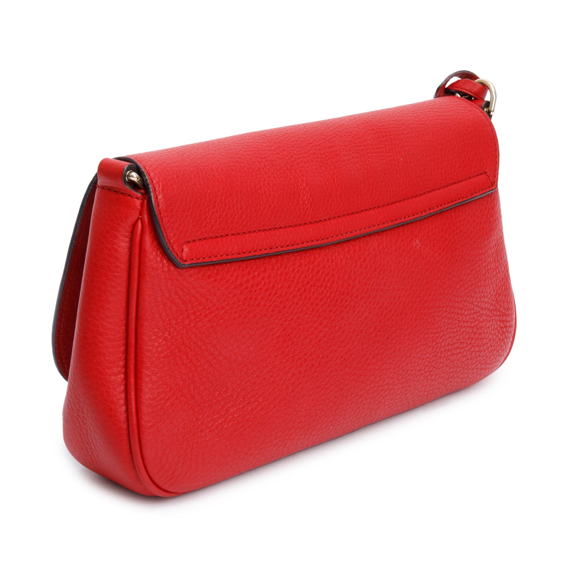 Gucci Red Calfskin Leather Medium Soho Chain Crossbody Bag