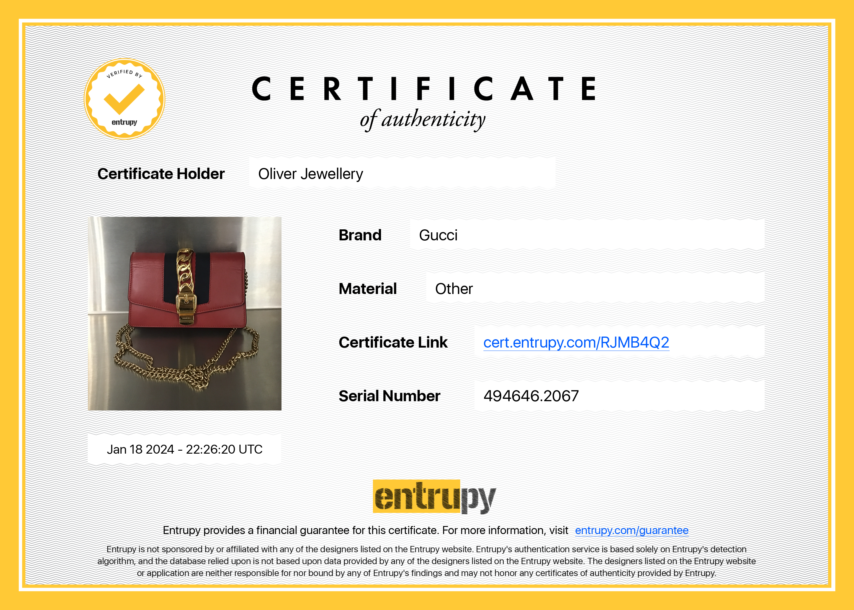 Gucci Red Calfskin Leather Web Super Mini Sylvie Chain Shoulder Bag