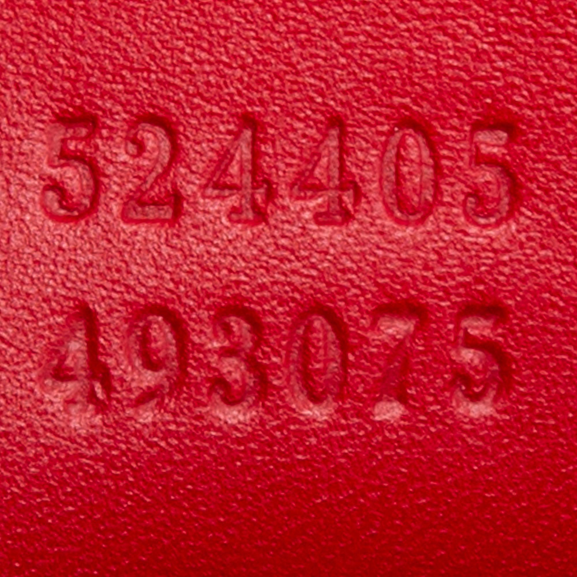 Gucci Red Calfskin Small Sylvie Shoulder Bag