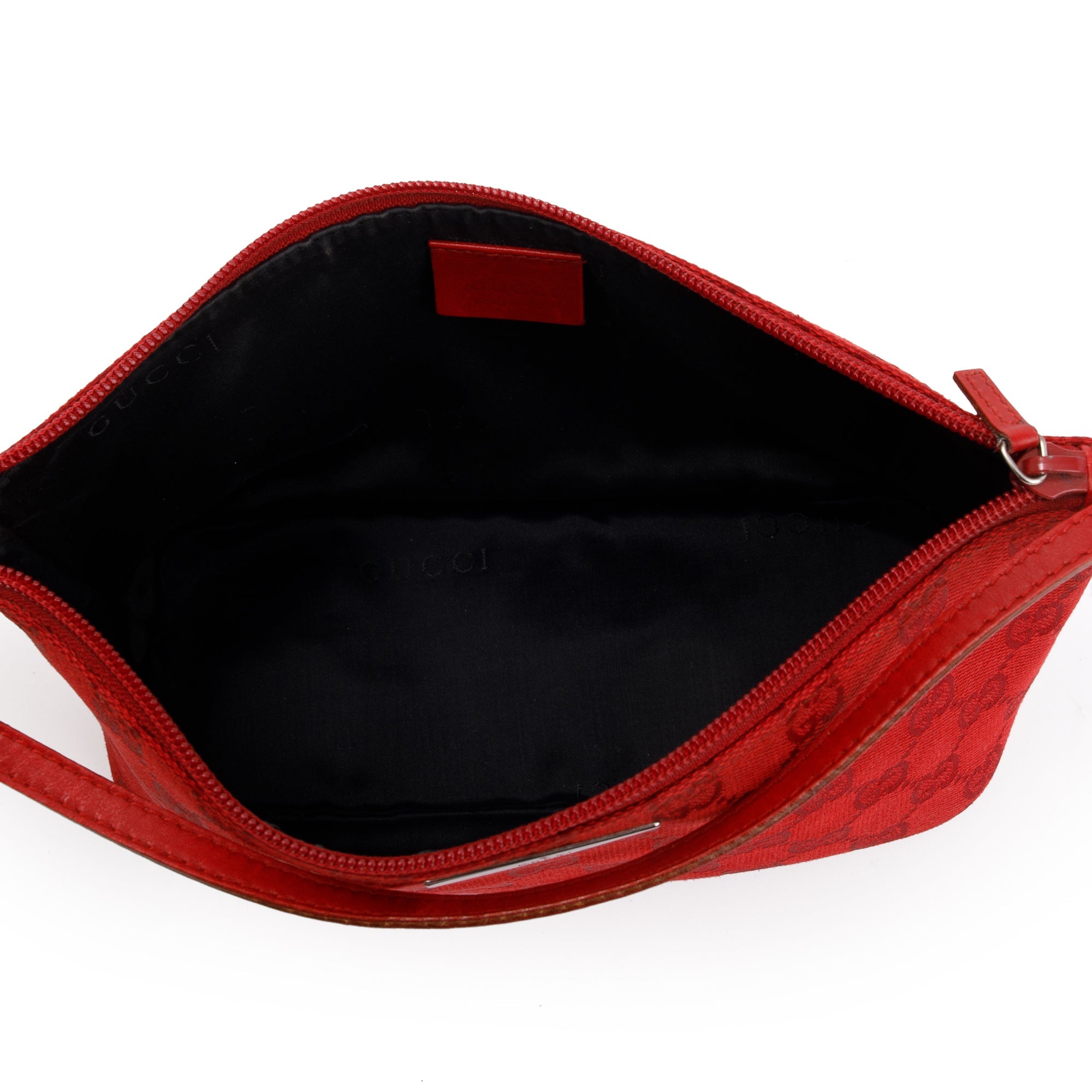 Gucci Red GG Canvas Boat Pochette