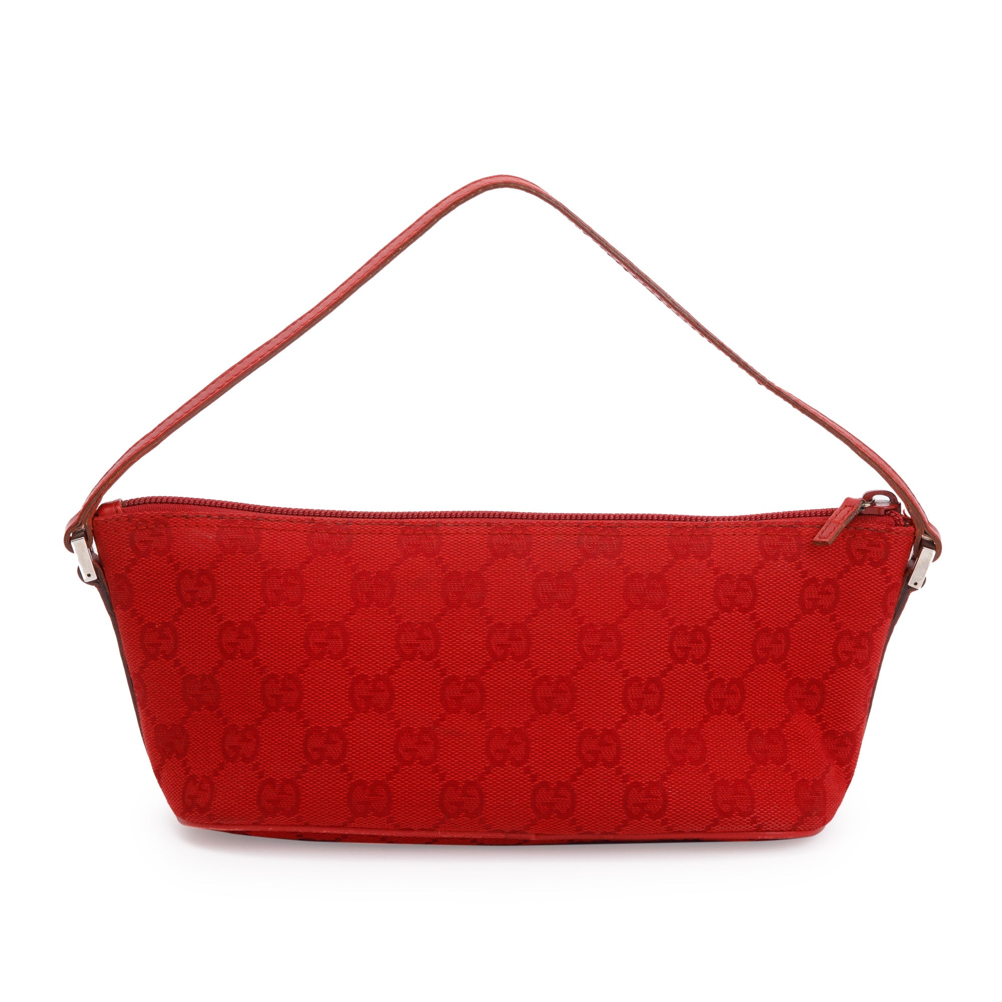 Gucci Red GG Canvas Boat Pochette