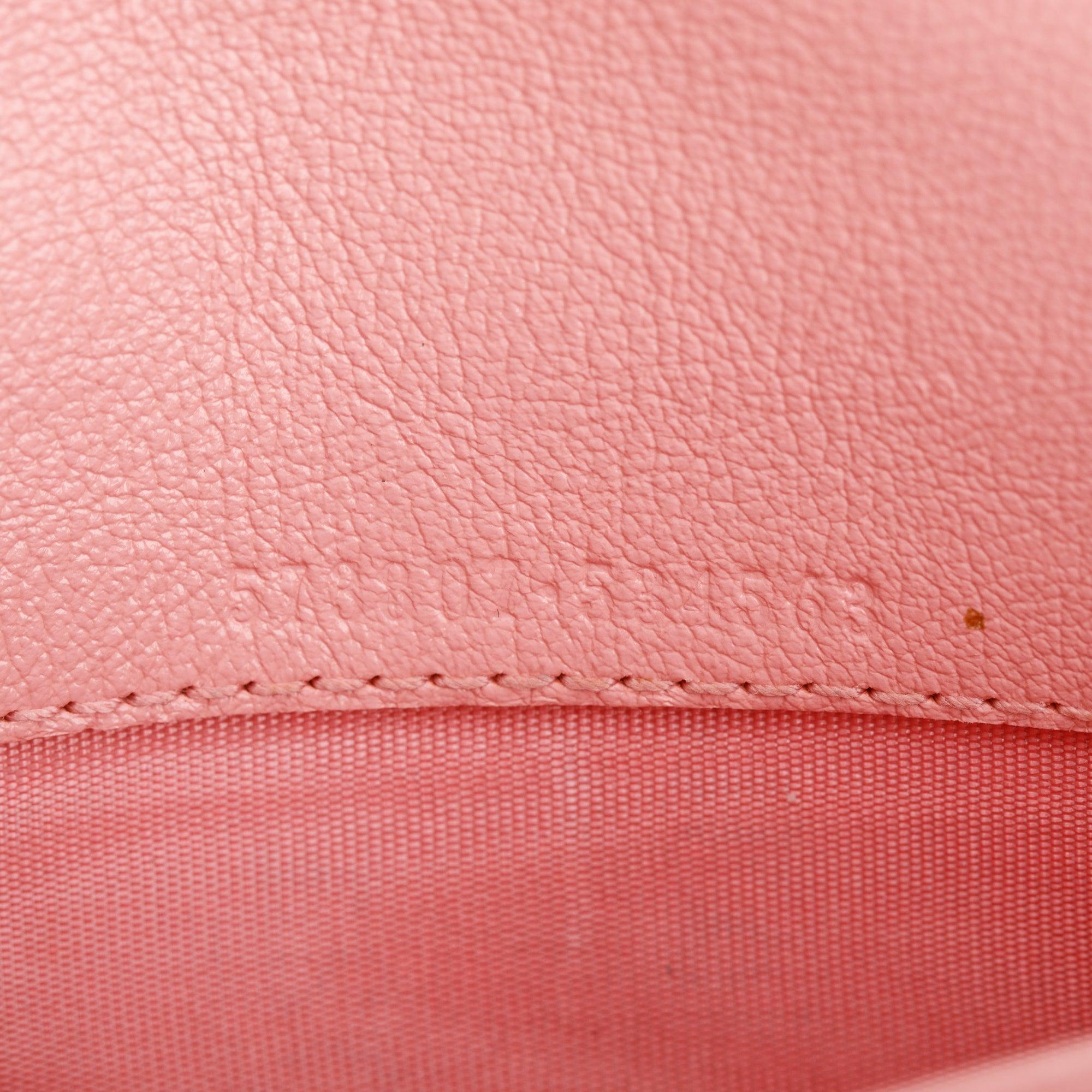 Gucci Red GG Marmont Azalea Calfskin Enamel Diagonal Torchon Wallet on Chain