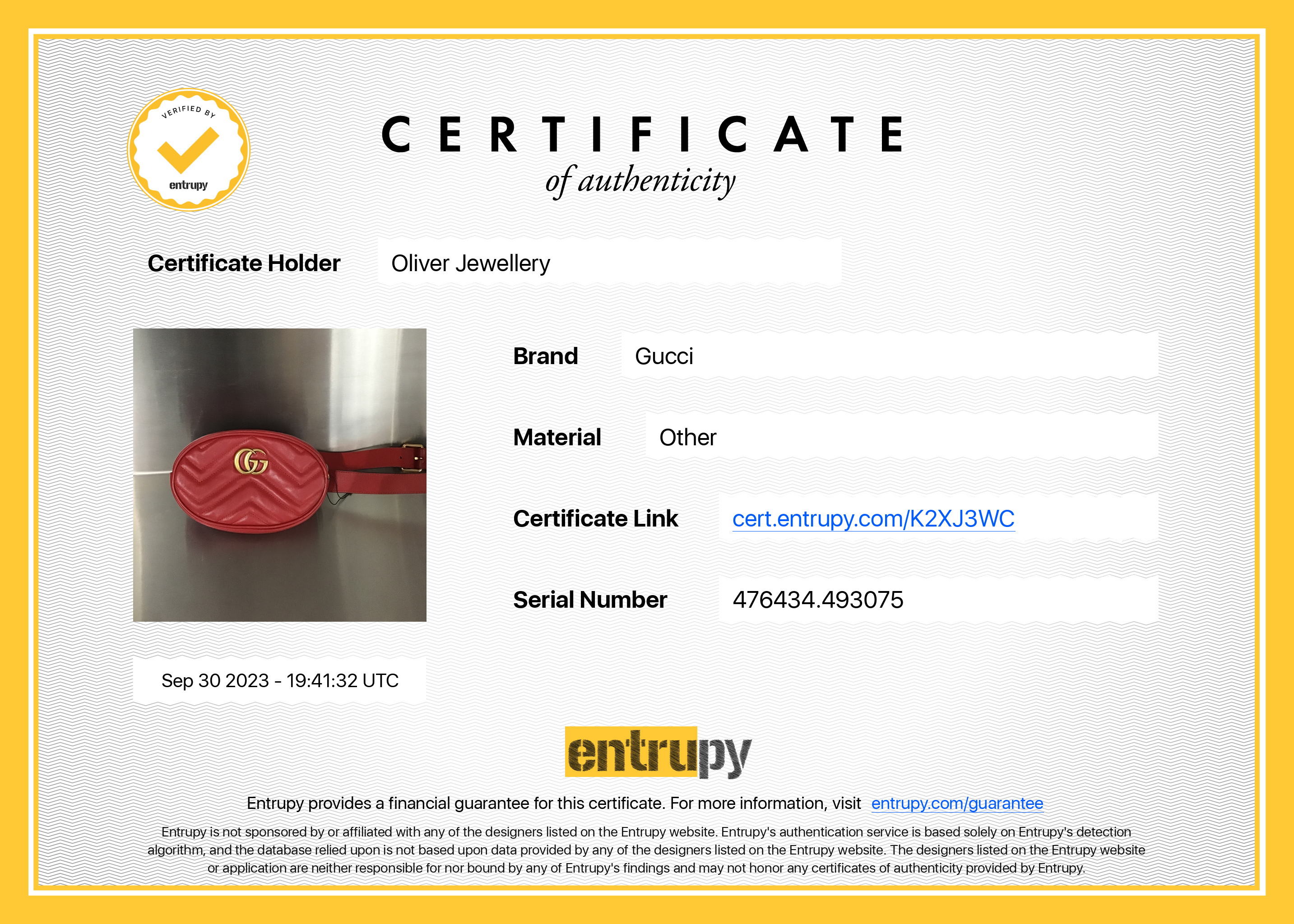 Gucci Red GG Marmont Matelasse Leather Belt Bag