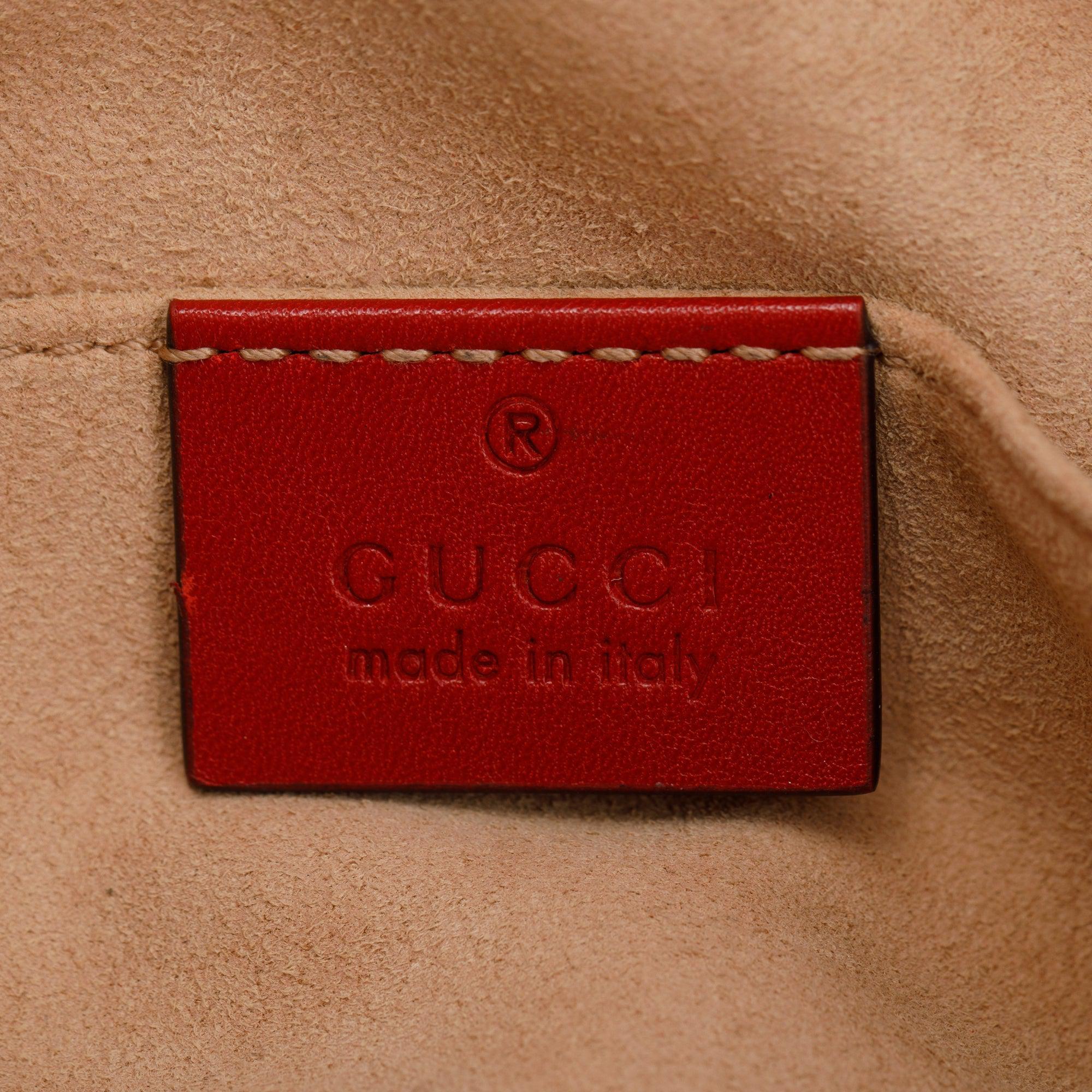 Gucci Red GG Marmont Matelasse Leather Belt Bag