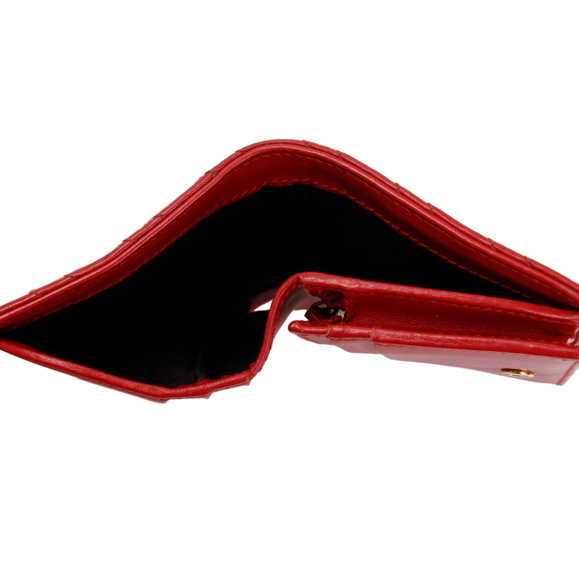 Gucci Red GG Marmont Matelasse Leather Card Case Wallet w/ Box