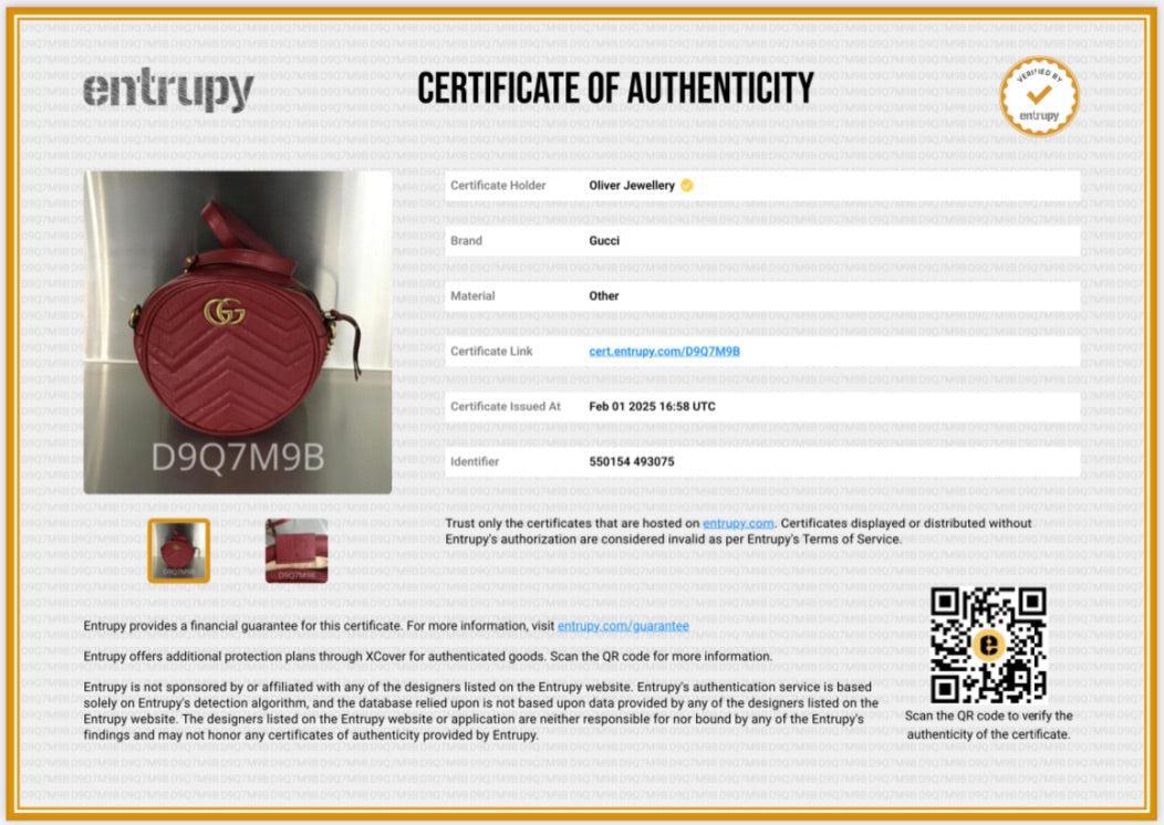 Gucci Red GG Marmont Matelasse Leather Mini Round Shoulder Bag