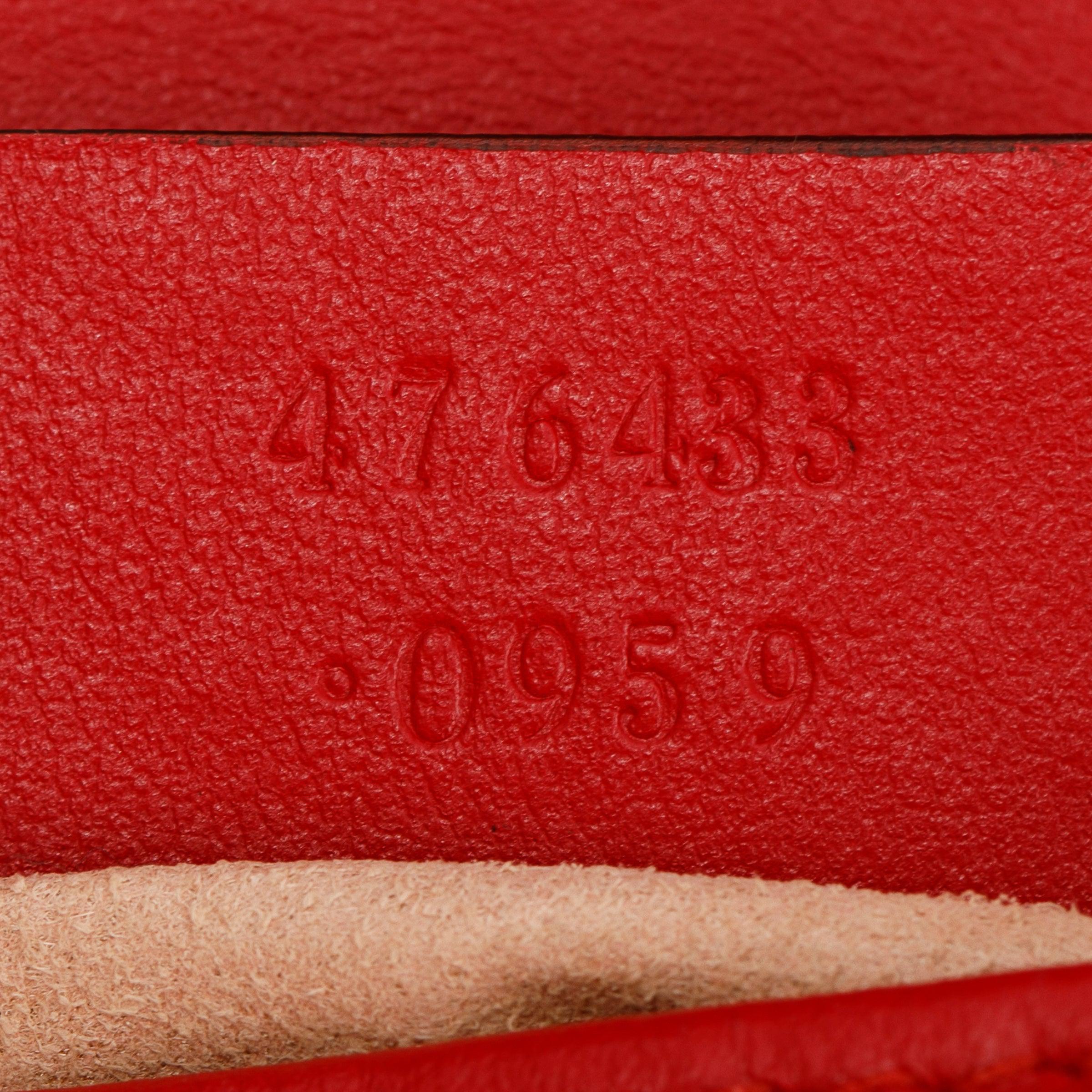 Gucci Red GG Marmont Matelasse Leather Super Mini Bag