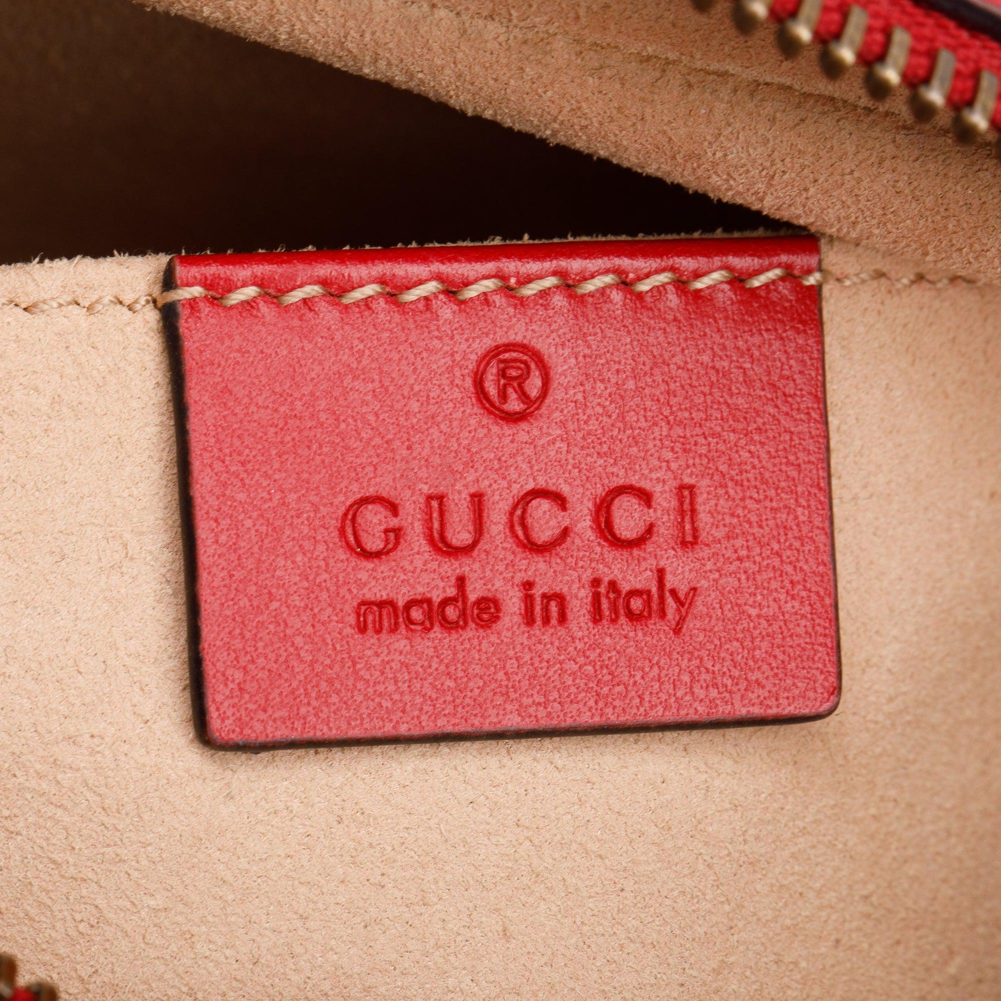 Gucci Red GG Marmont Matelasse Mini Shoulder Bag