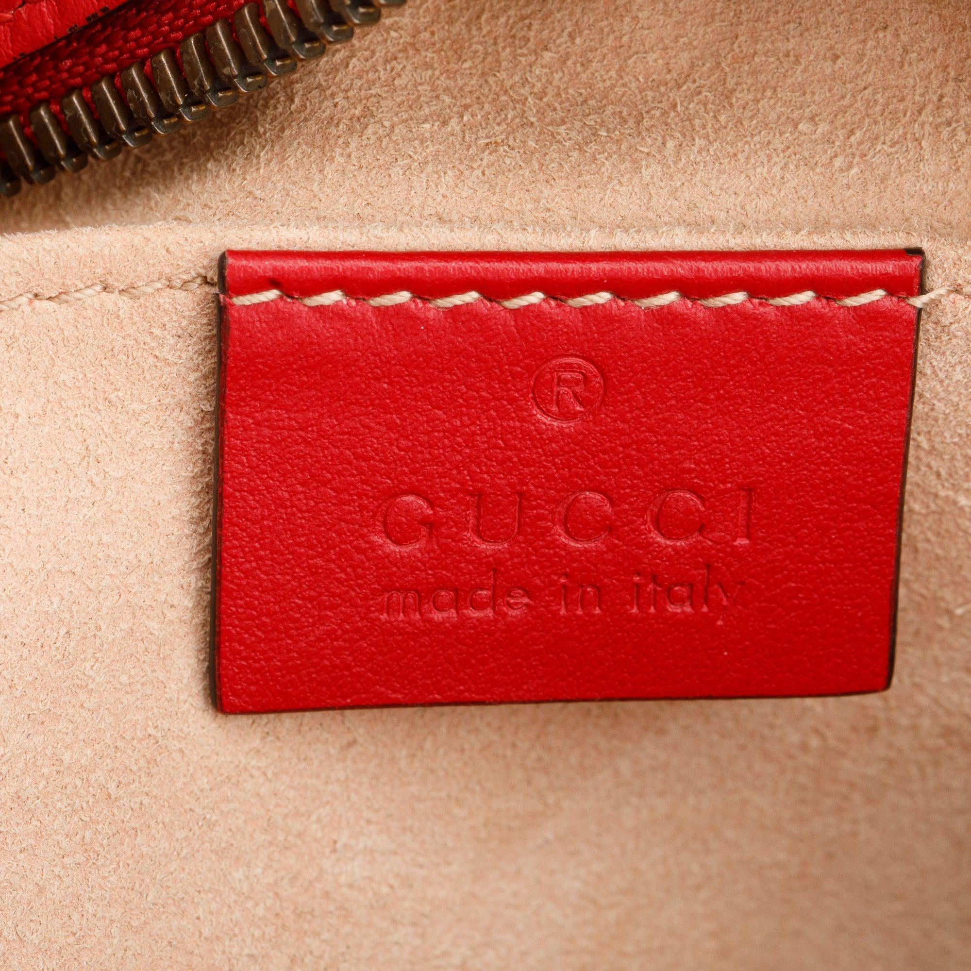 Gucci Red GG Marmont Matelasse Small Shoulder Bag