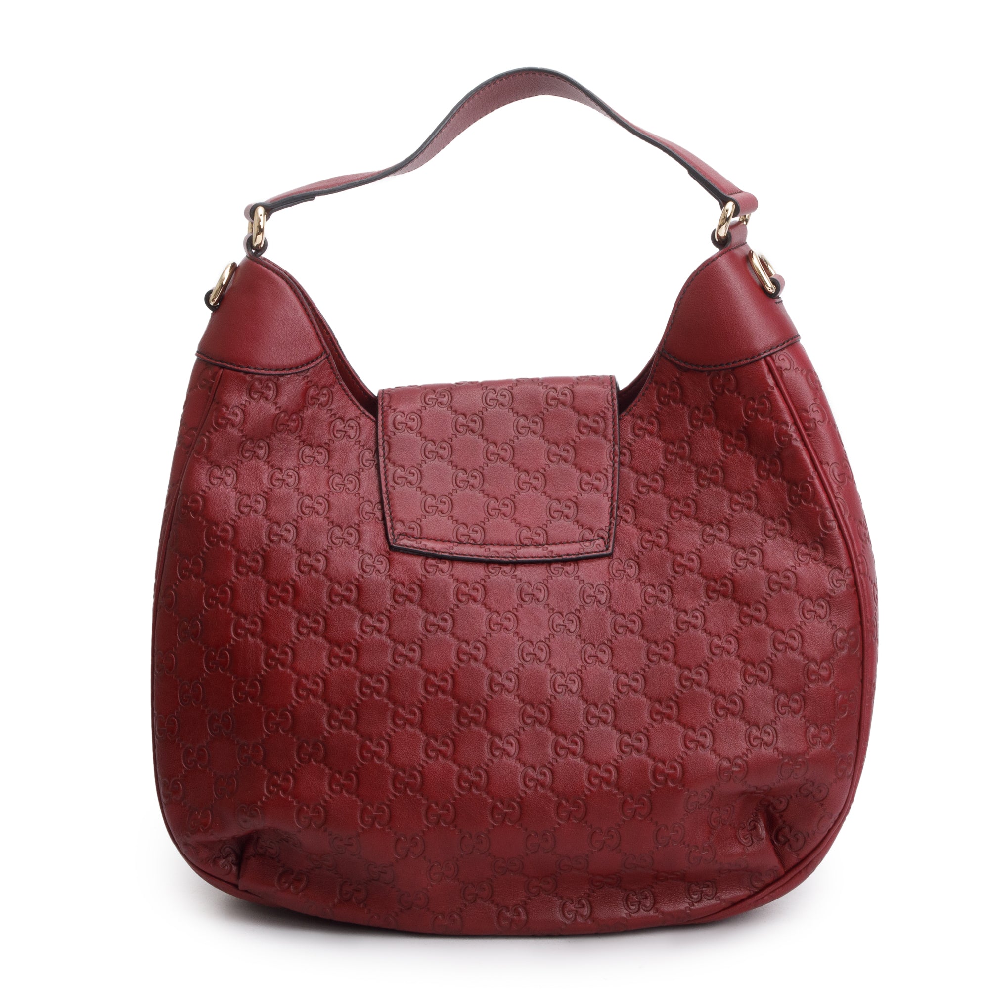 Gucci Red Guccissima Leather Medium Emily Chain Hobo Bag