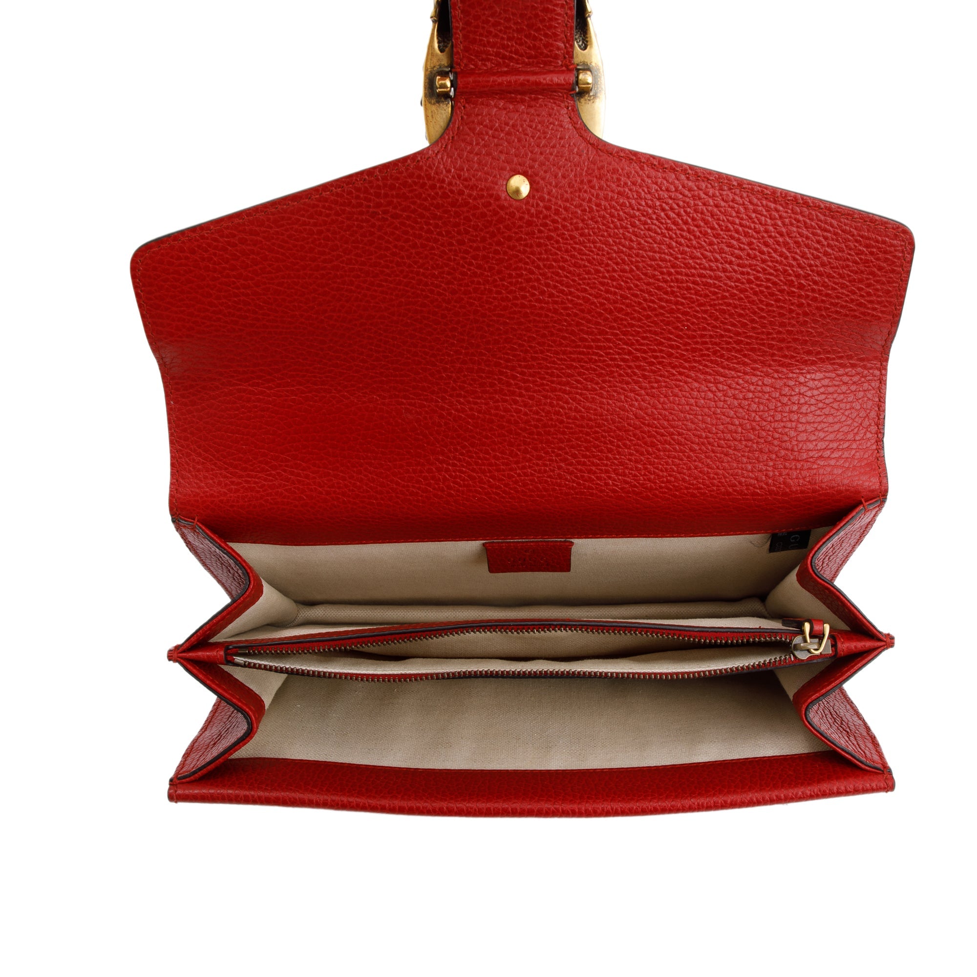 Gucci Red Leather Dionysus Small Shoulder Bag