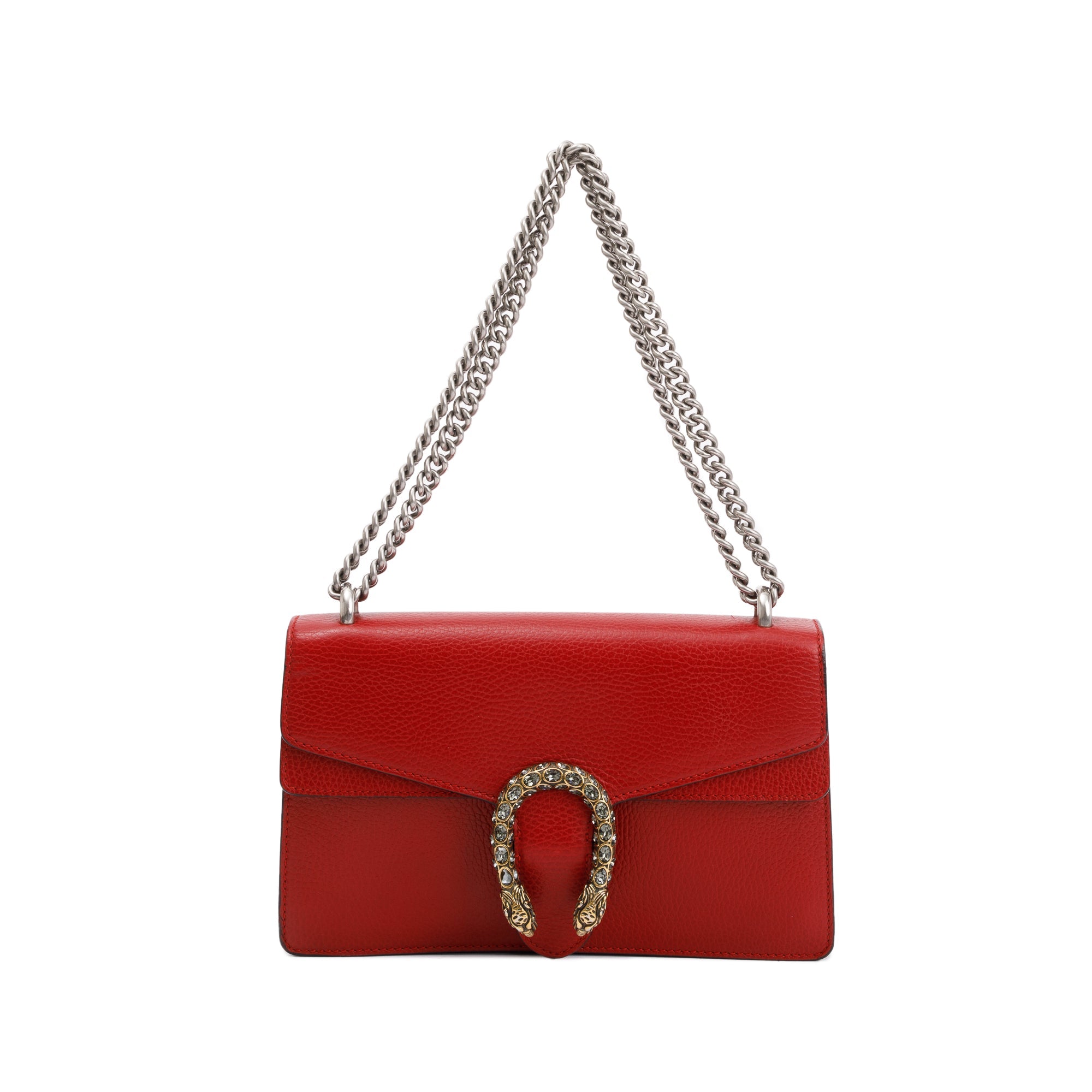 Gucci Red Leather Dionysus Small Shoulder Bag