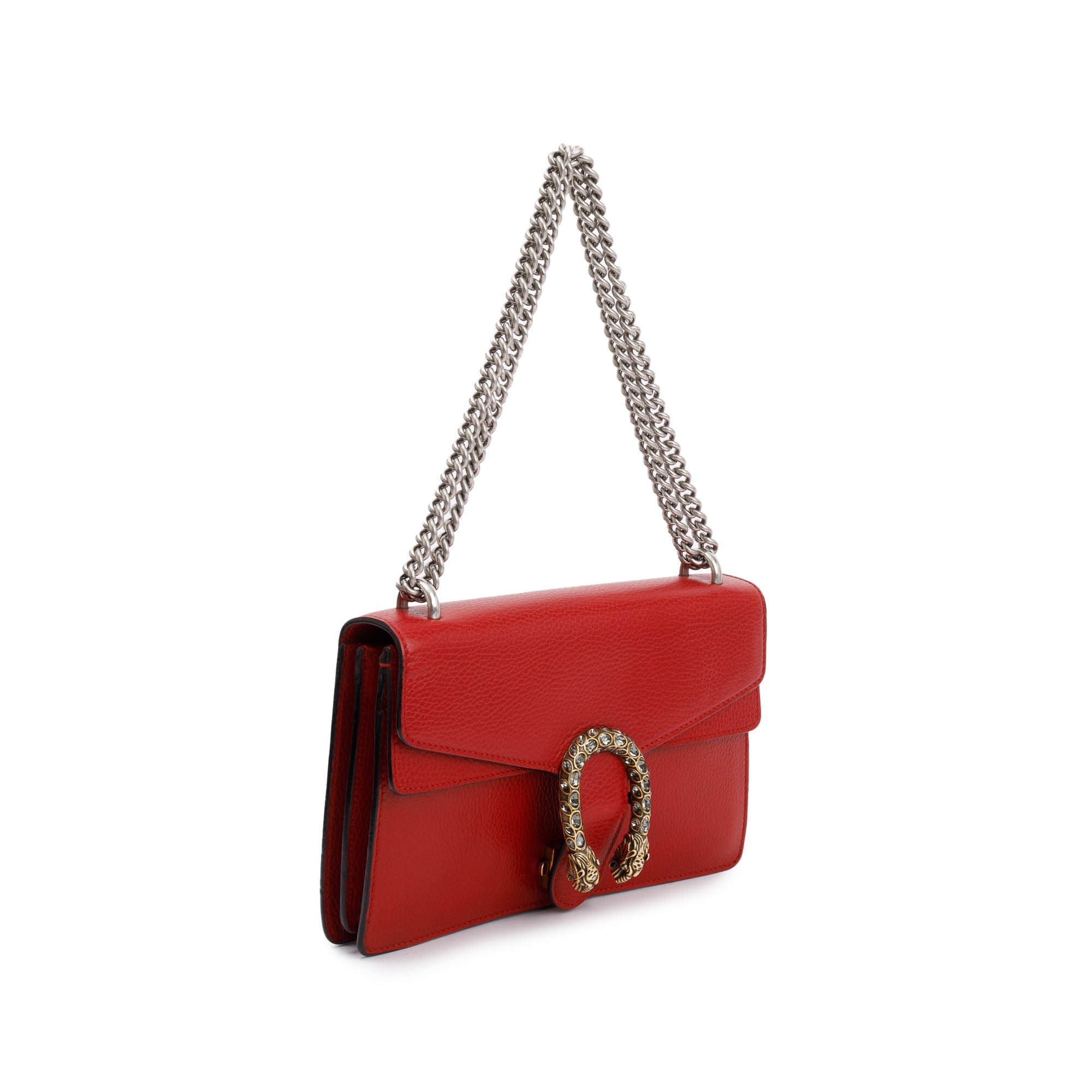 Gucci Red Leather Dionysus Small Shoulder Bag