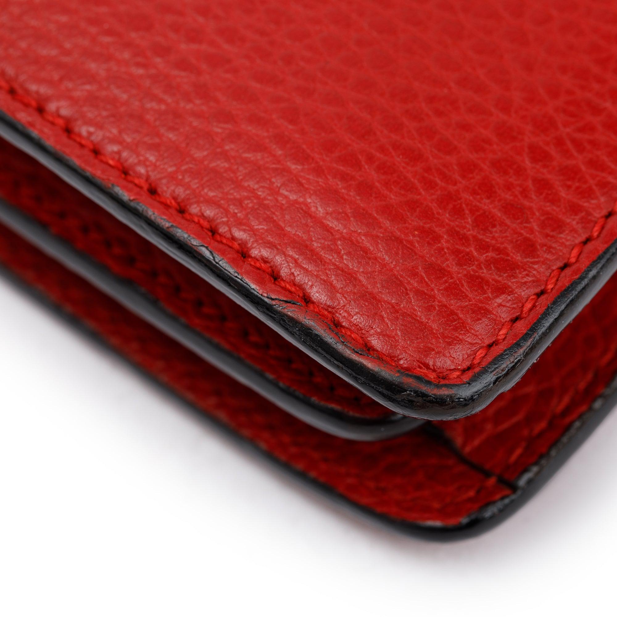 Gucci Red Leather Dionysus Small Shoulder Bag