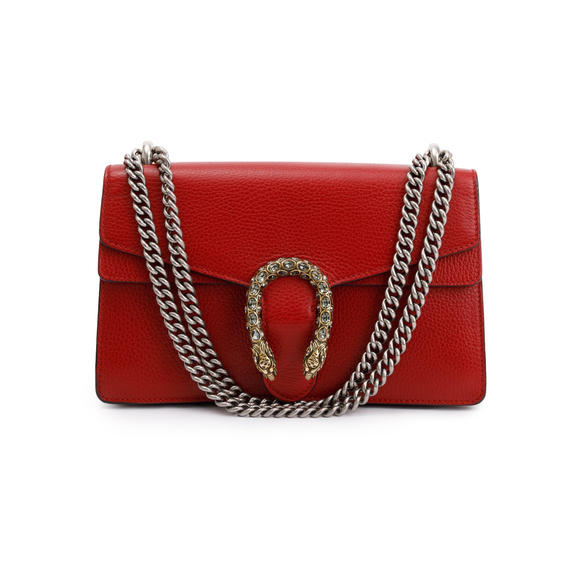 Gucci Red Leather Dionysus Small Shoulder Bag