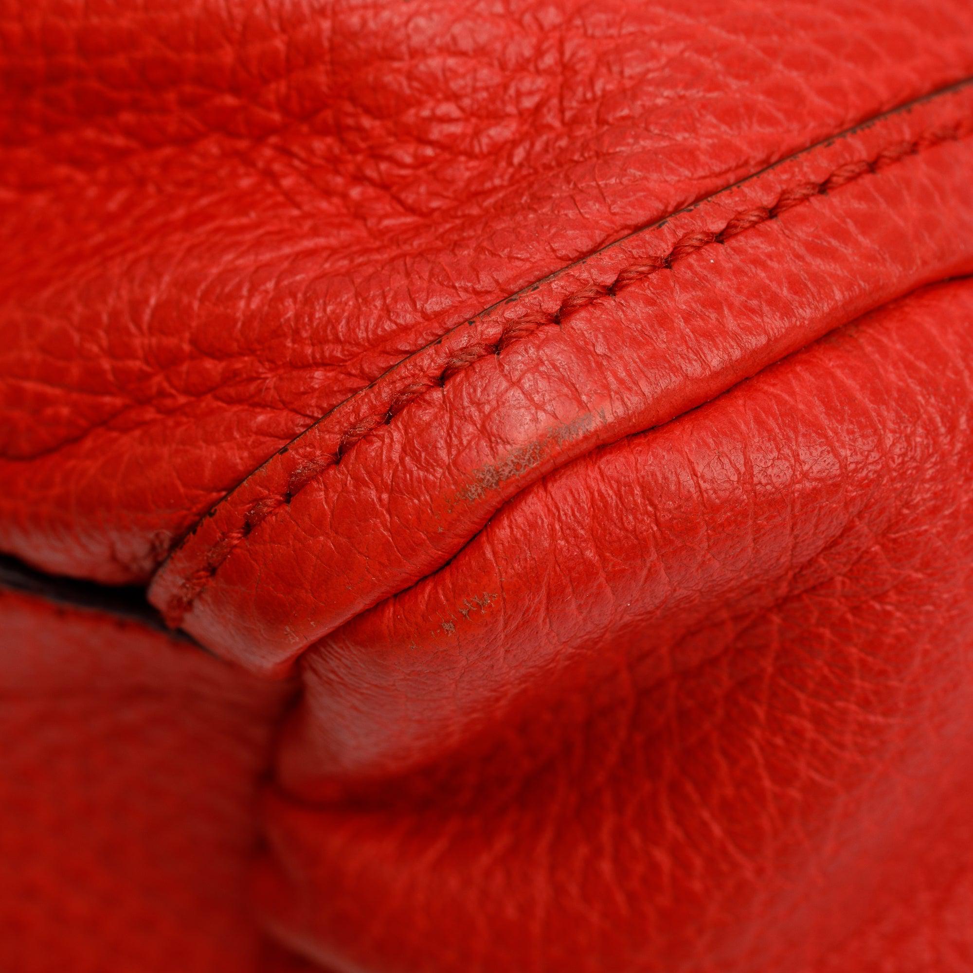 Gucci Red Leather Medium Abbey D-Ring Hobo