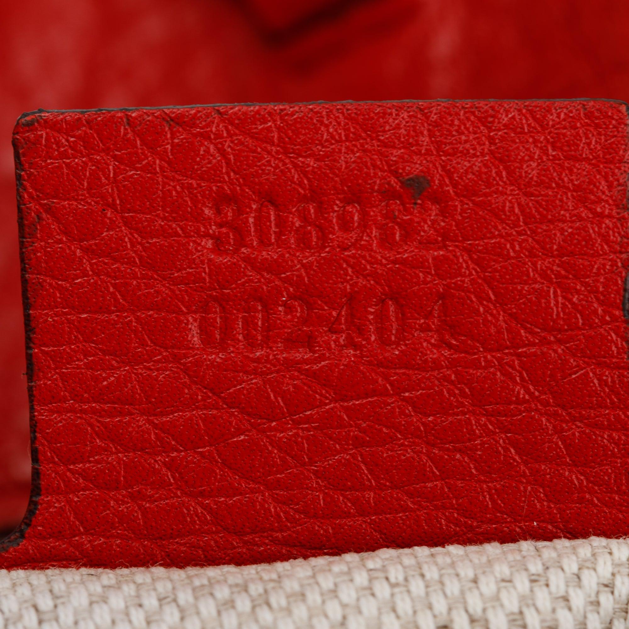 Gucci Red Pebbled Calfksin Leather Medium Soho Chain Tote