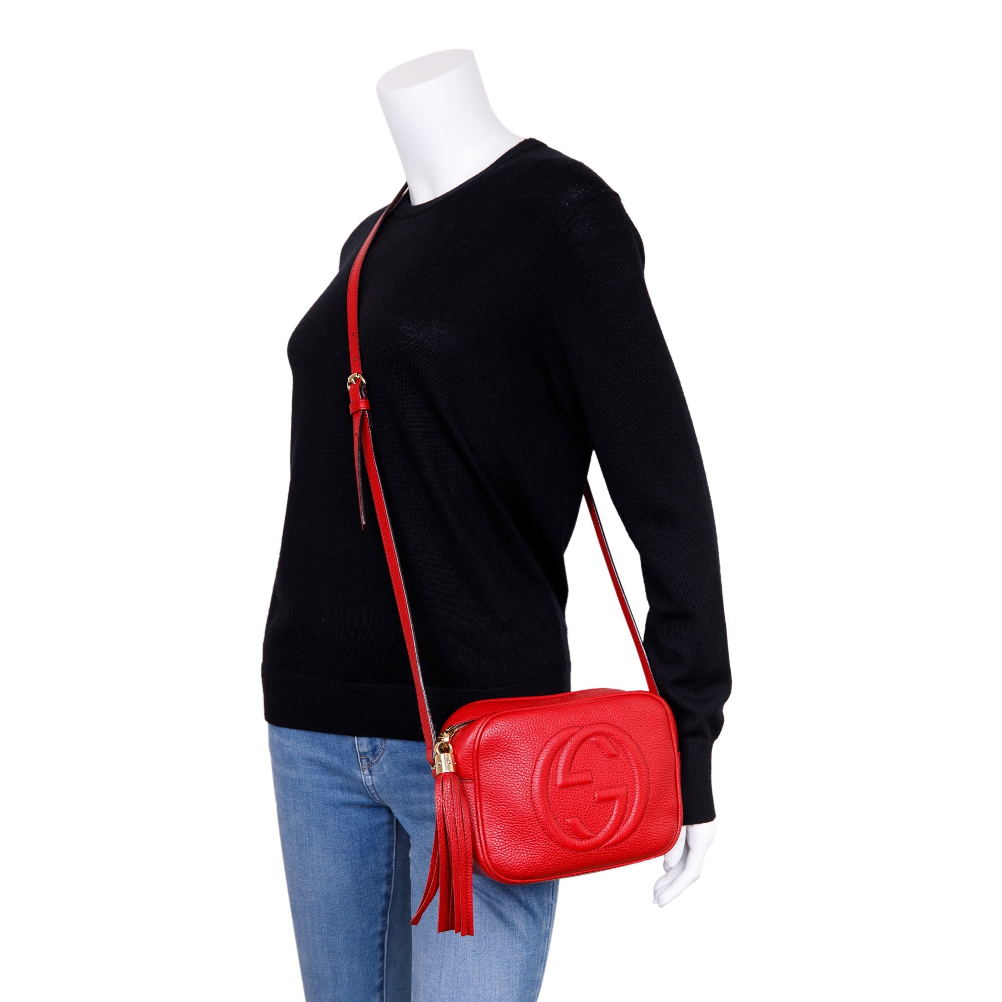 Gucci Red Soho Small Leather Disco Bag