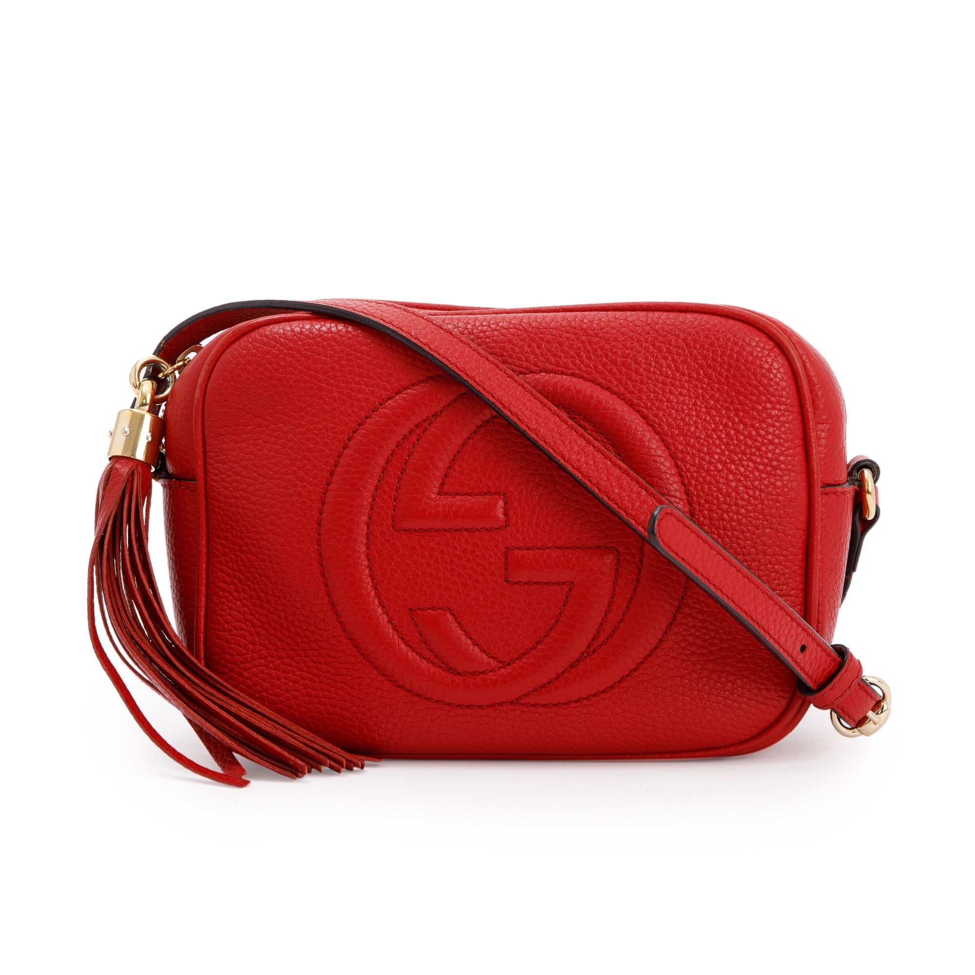 Gucci Red Soho Small Leather Disco Bag