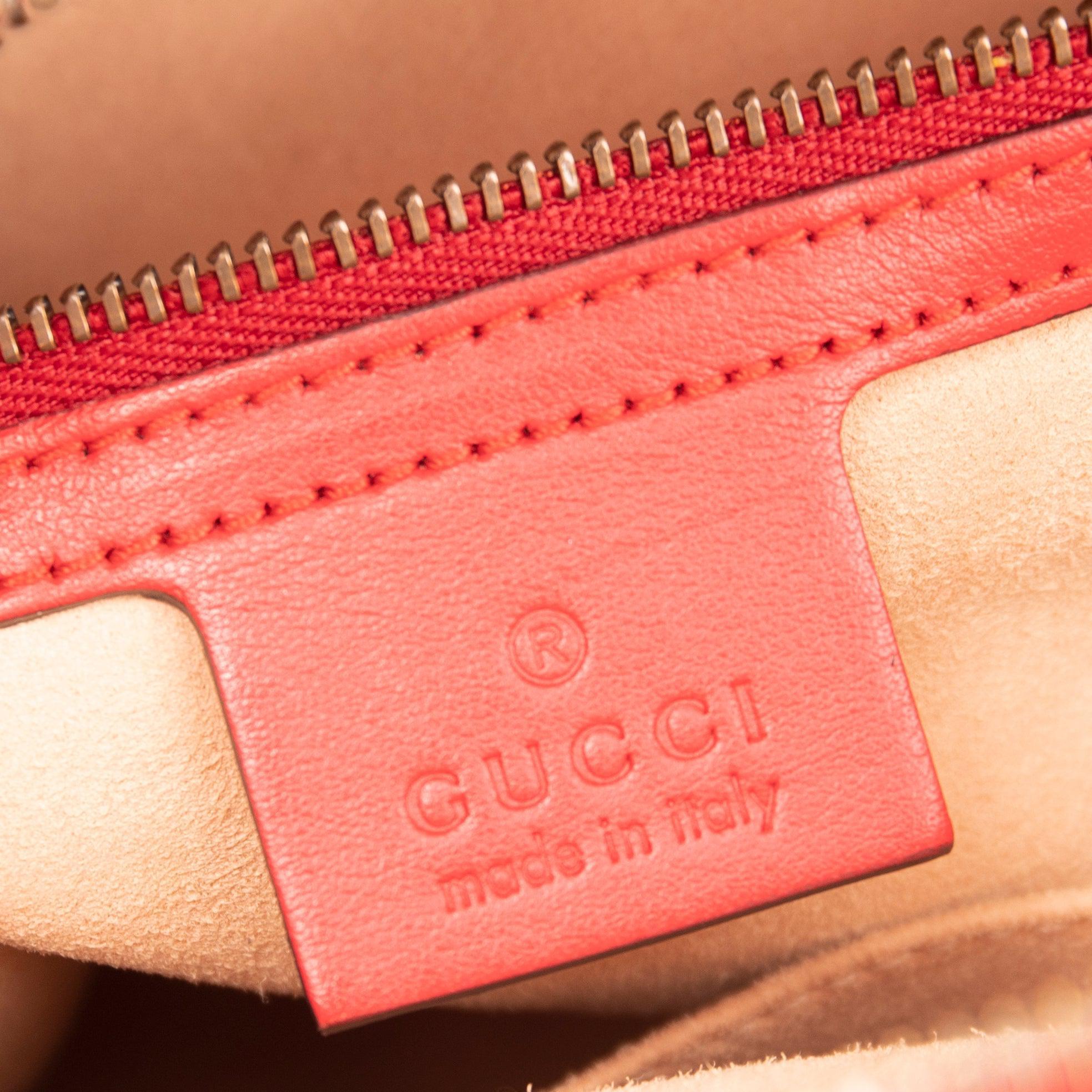 Gucci Red Sylvie Web GG Marmont Small Shoulder Bag