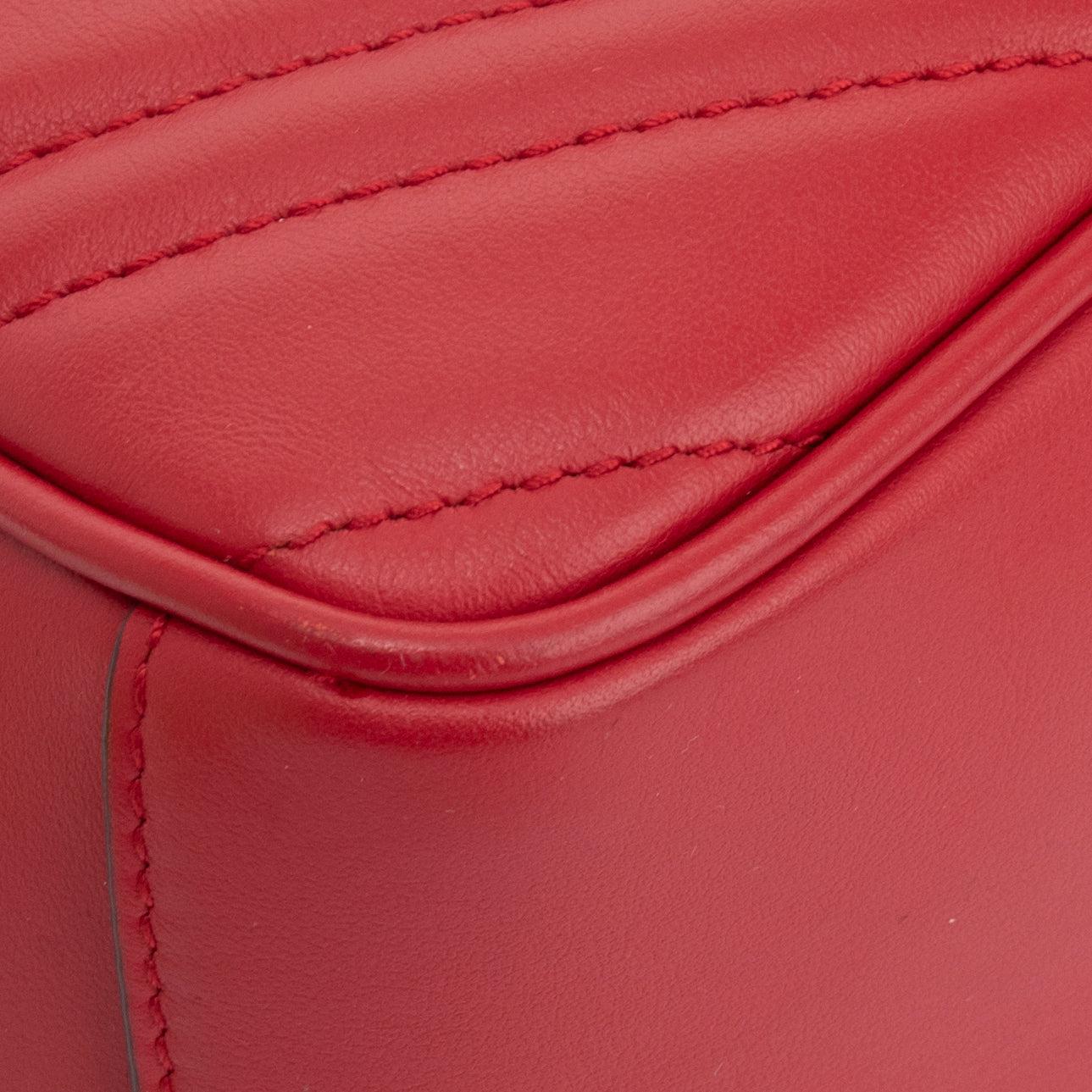 Gucci Red Sylvie Web GG Marmont Small Shoulder Bag