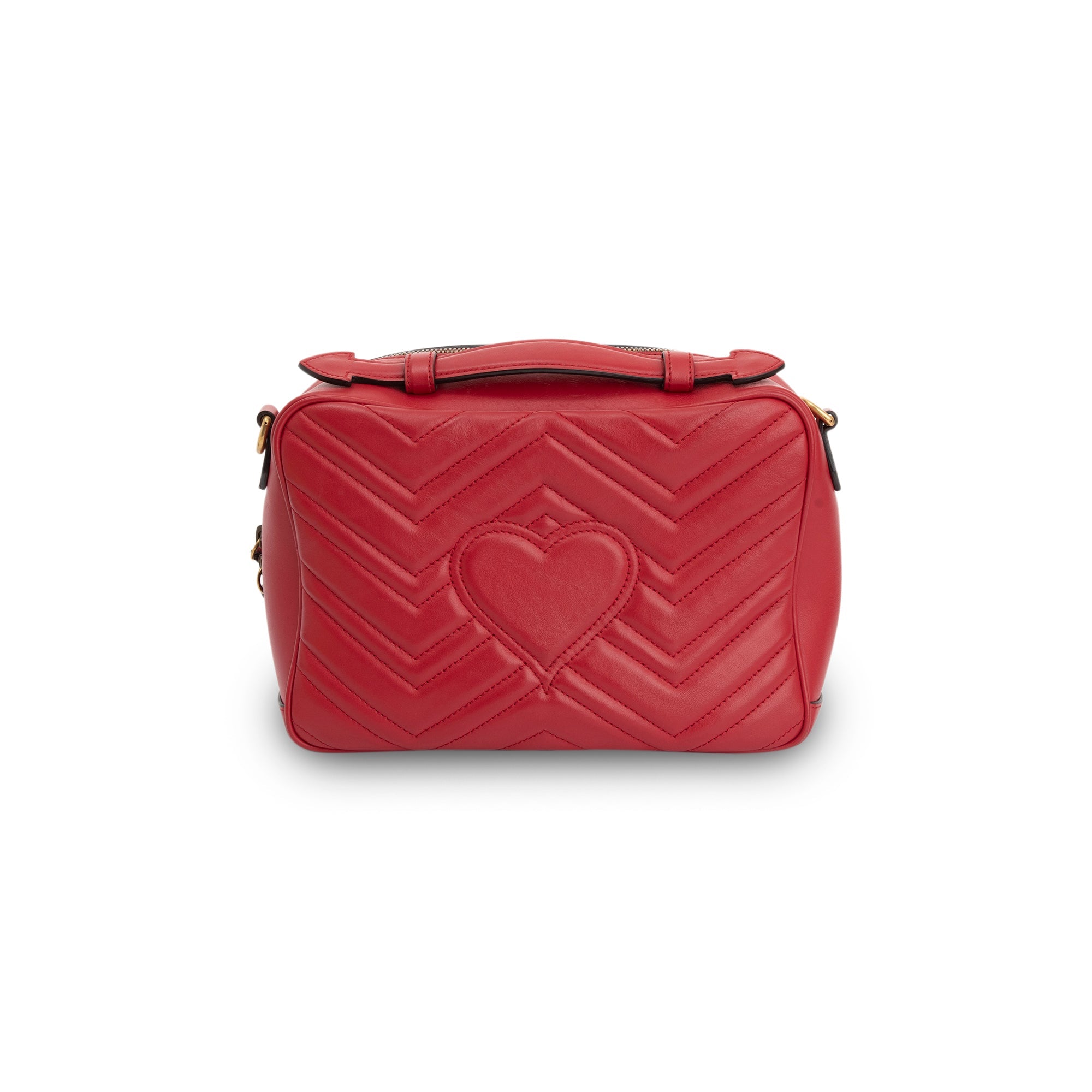 Gucci Red Sylvie Web GG Marmont Small Shoulder Bag