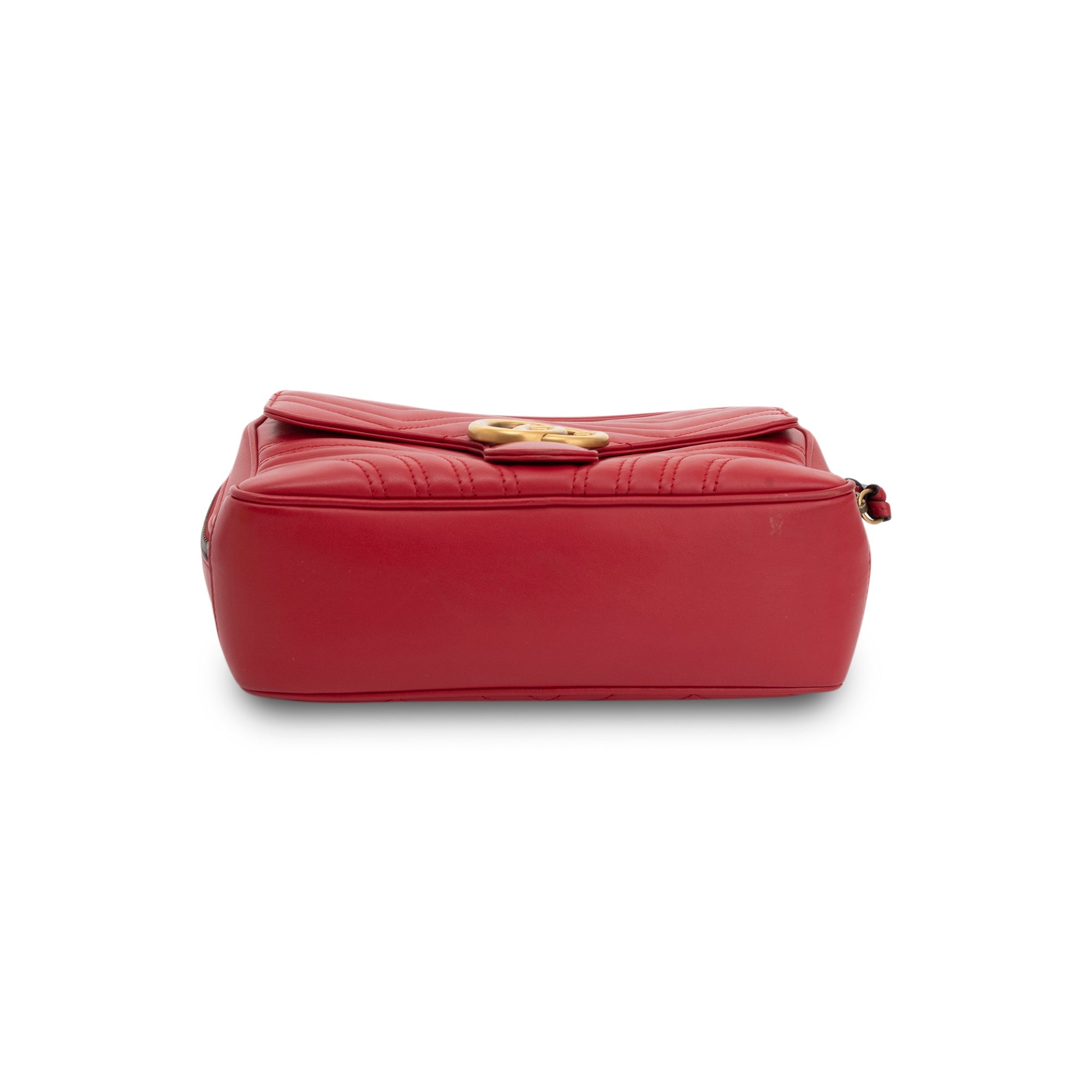 Gucci Red Sylvie Web GG Marmont Small Shoulder Bag
