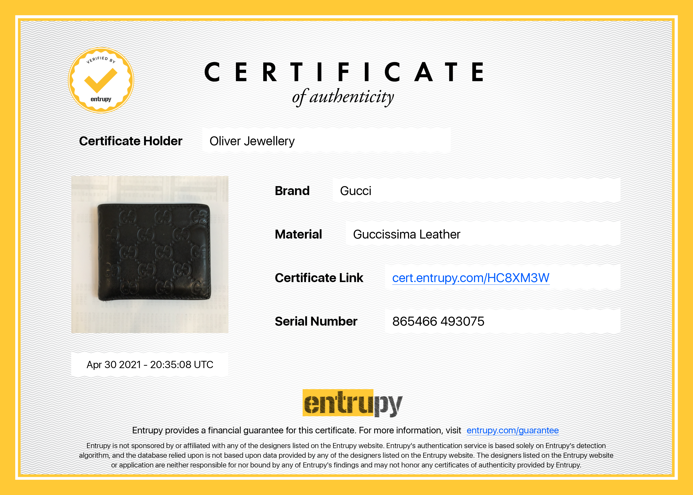 Gucci Signature Bifold Wallet