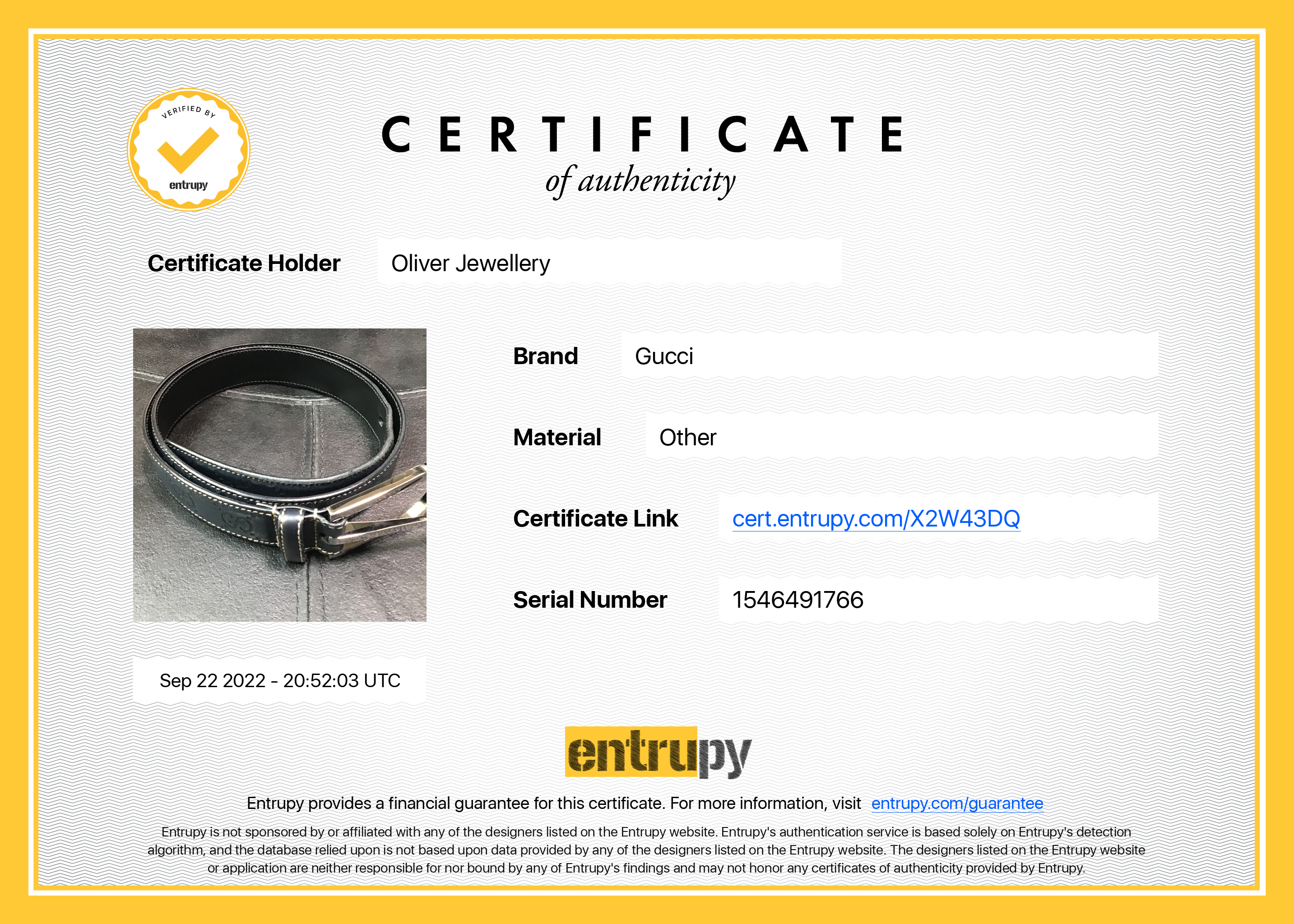 Gucci Signature Leather Belt