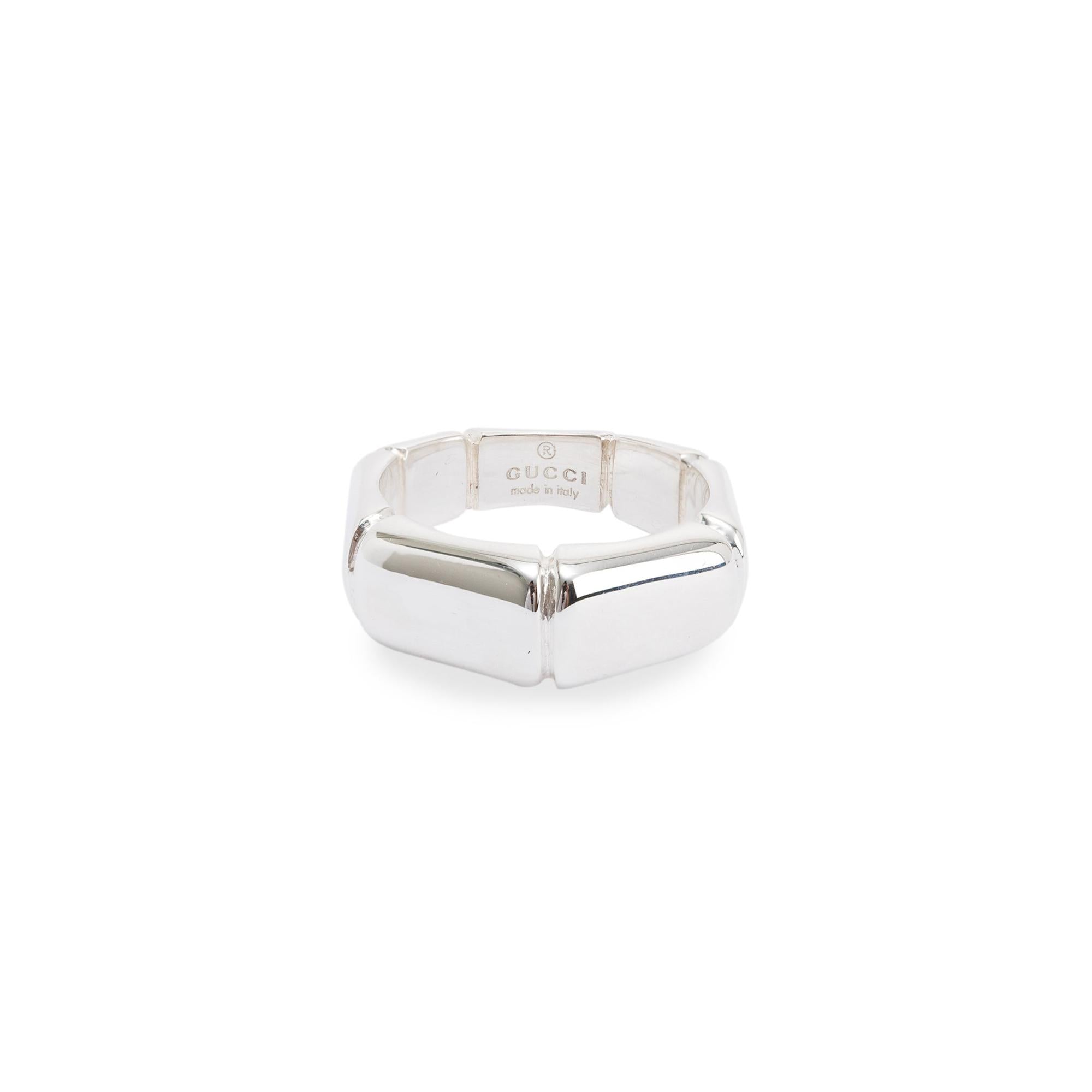 Gucci Silver Bamboo Ring
