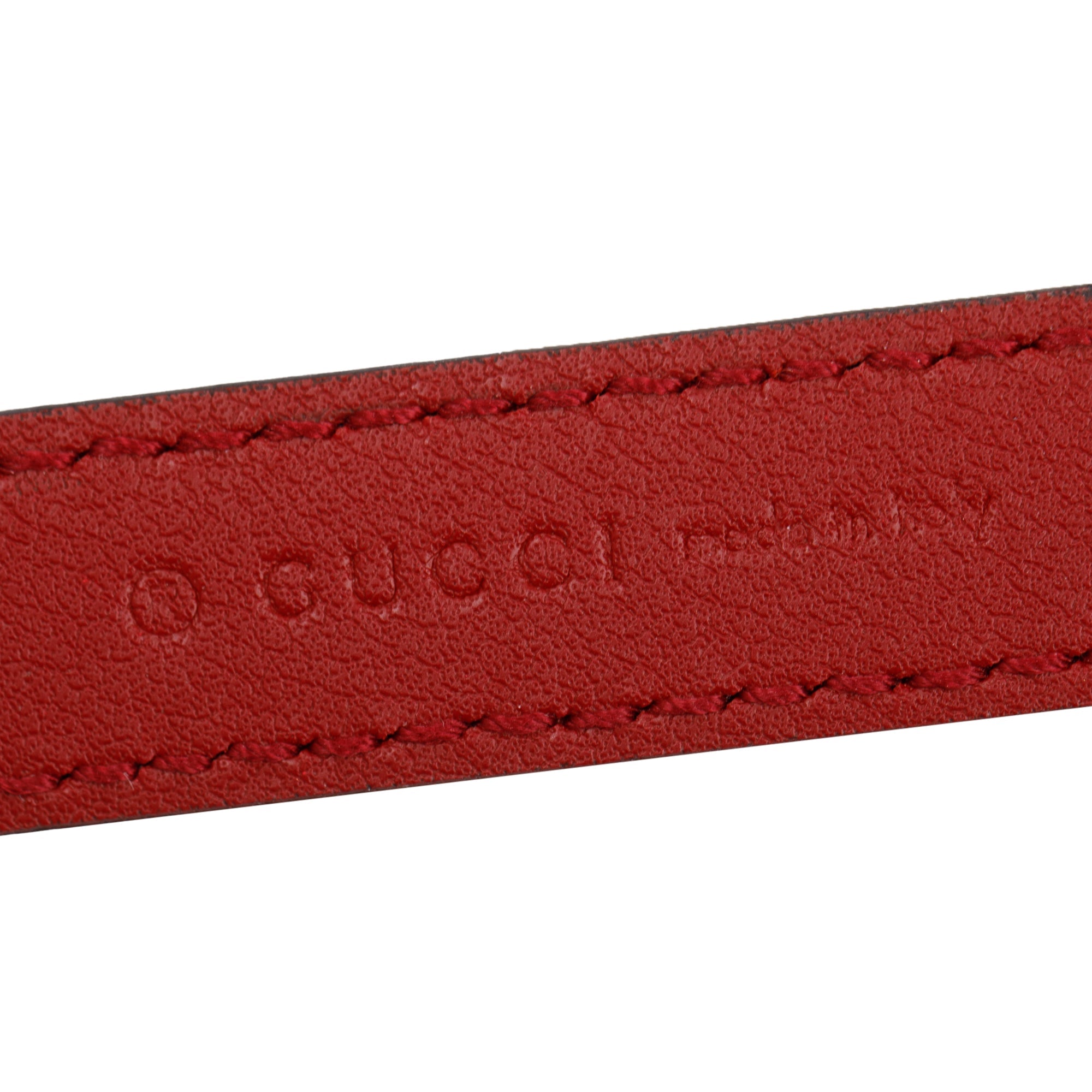 Gucci Skinny Marmont Red Suede Torchon Buckle Belt, 70 28 w/ Box