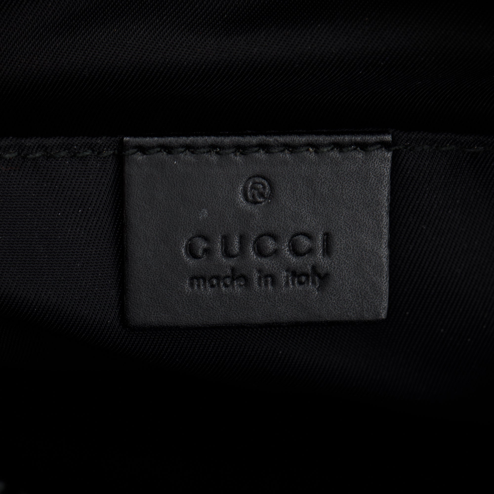 Gucci Small Black Techno Canvas Web Tiger Embroidered Belt Bag