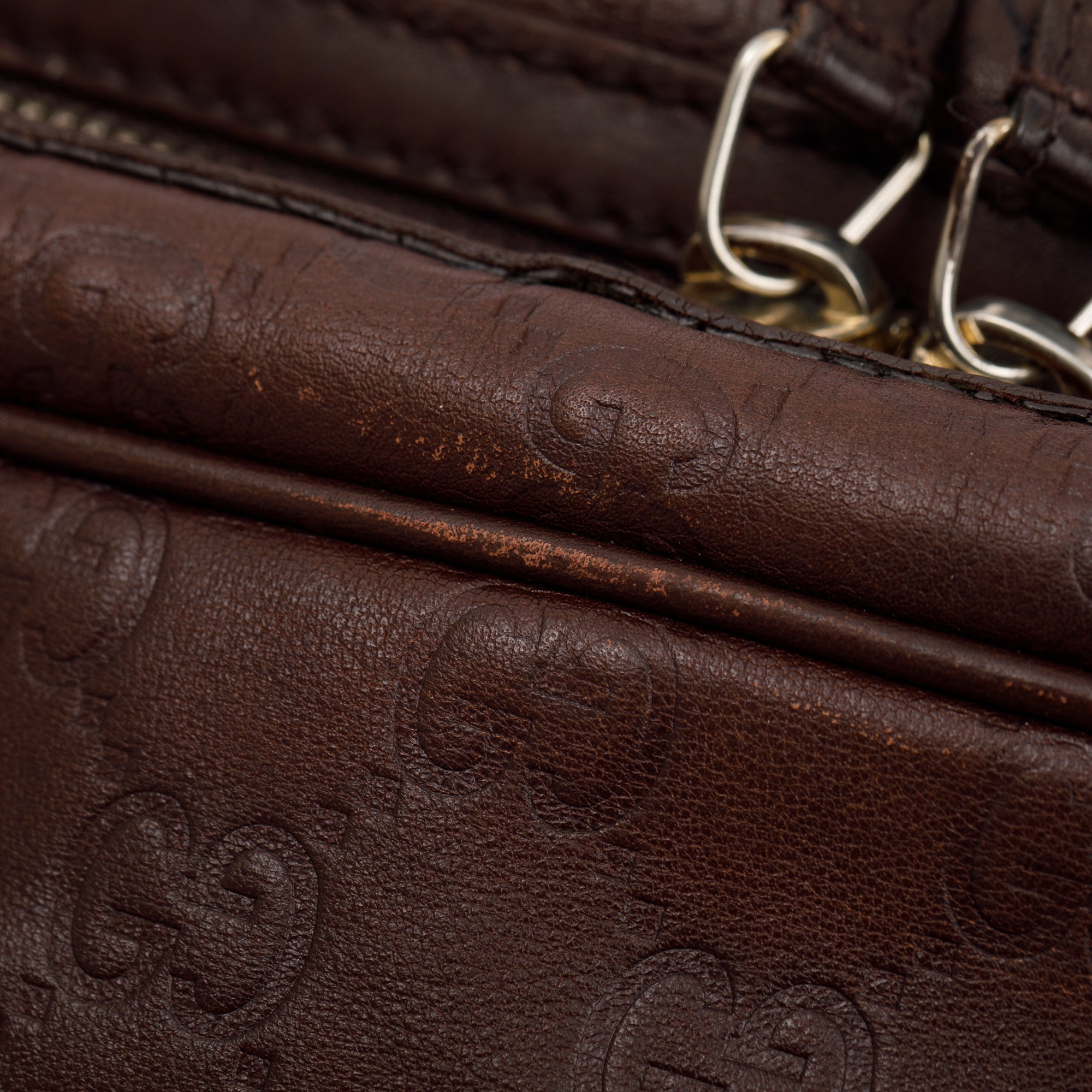 Gucci Small Brown Signature GG Leather Princy Boston Bag