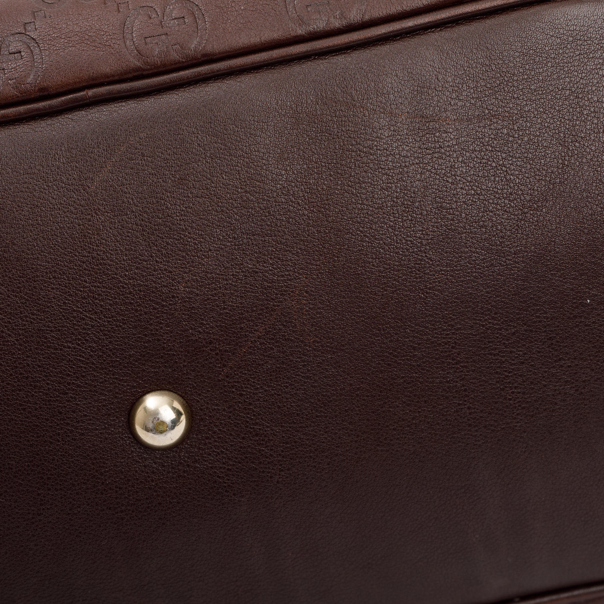 Gucci Small Brown Signature GG Leather Princy Boston Bag