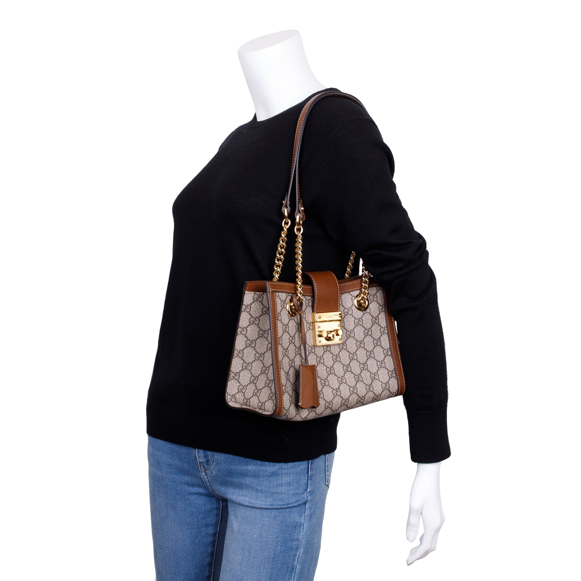 Gucci Small GG Supreme Padlock Shoulder Bag