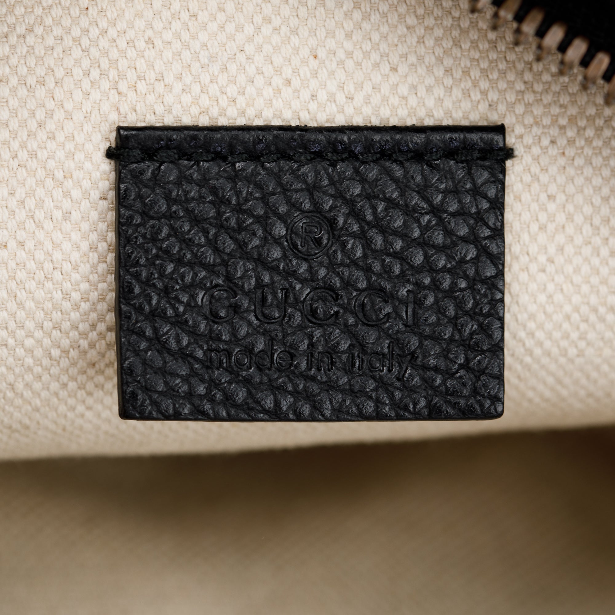 Gucci Small Logo Print Leather Belt Bag