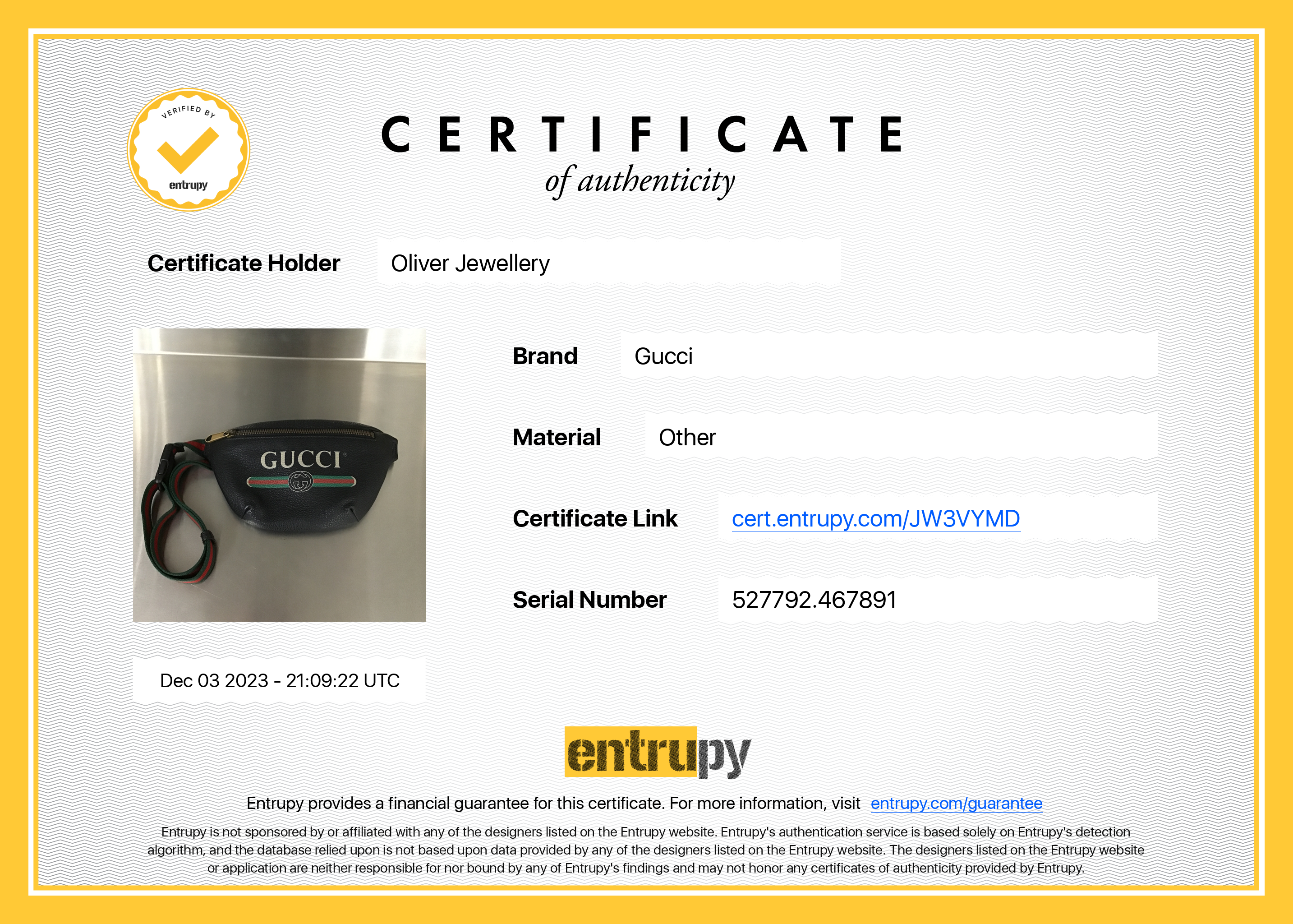 Gucci Small Logo Print Leather Belt Bag